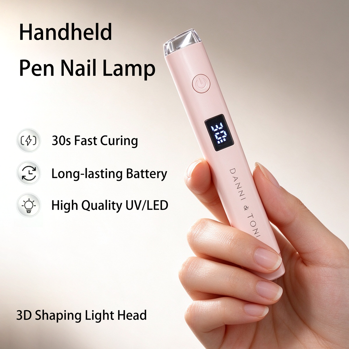 Portable 2-in-1 UV LED Nail Lamp | Precision Handheld Gel Nail Curing Light