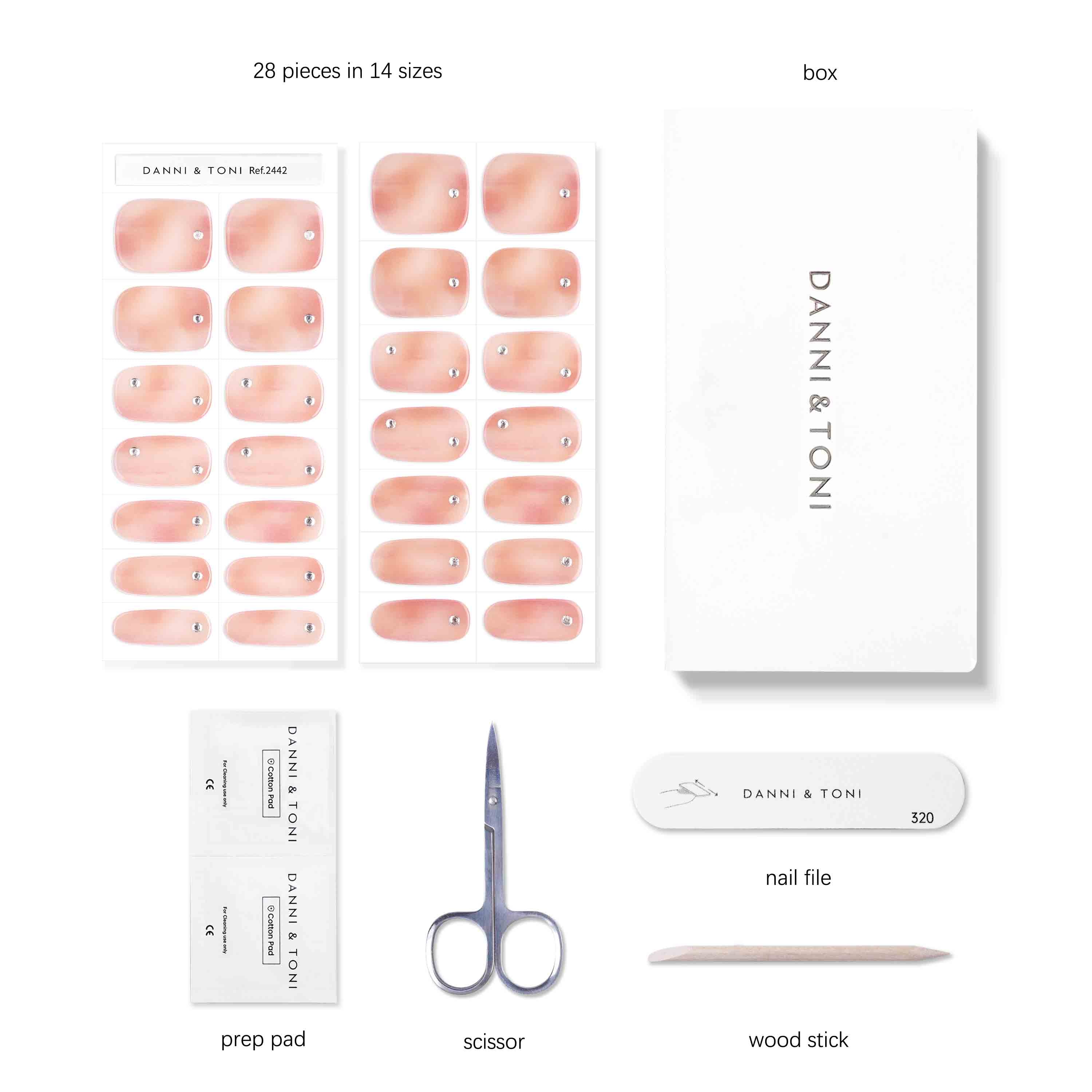 Minimalist Chic Semi Cured Gel Nail Strips | Lady Luck - 2442