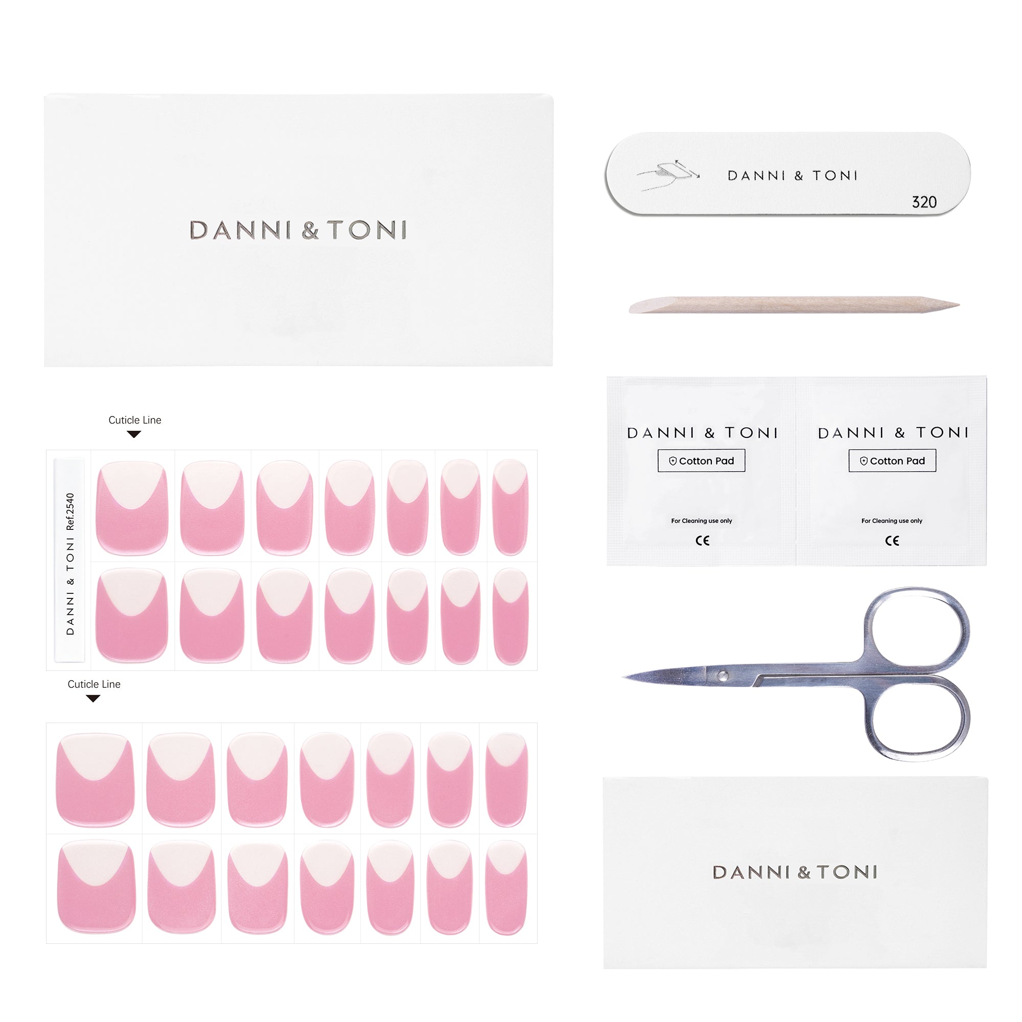 Summer Breeze Semi-Cured Gel Nail Strips | Rosé Veil - 2540