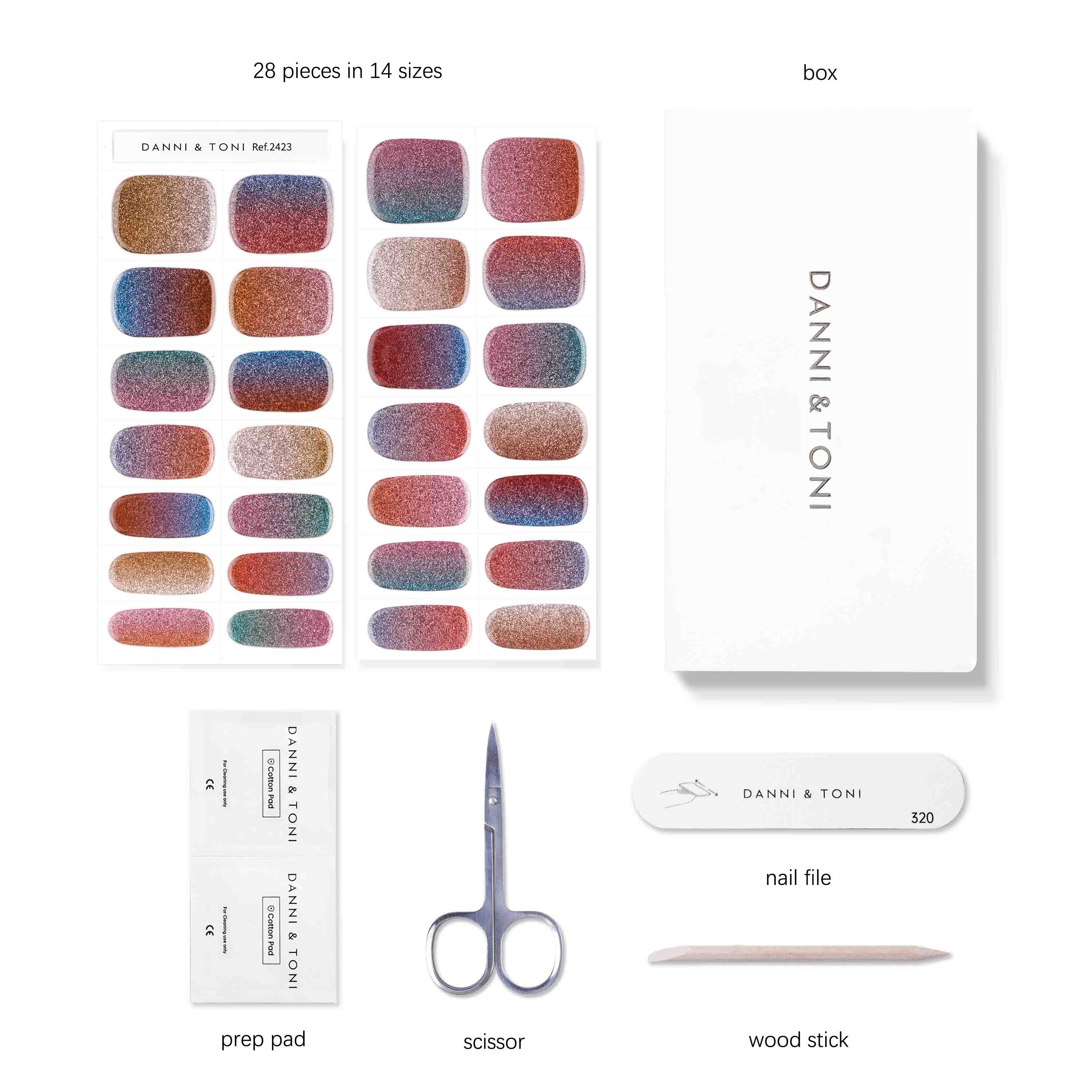 Twilight Shimmer Semi Cured Gel Nail Strips | Twilight - 2423