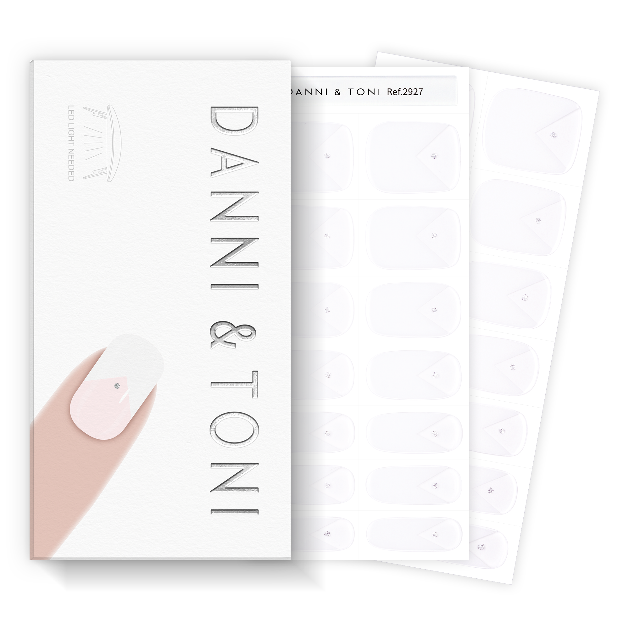 Classic French White Gel Nail Strips with Clean Bridal Gloss Finish | Crisp Vow-2927