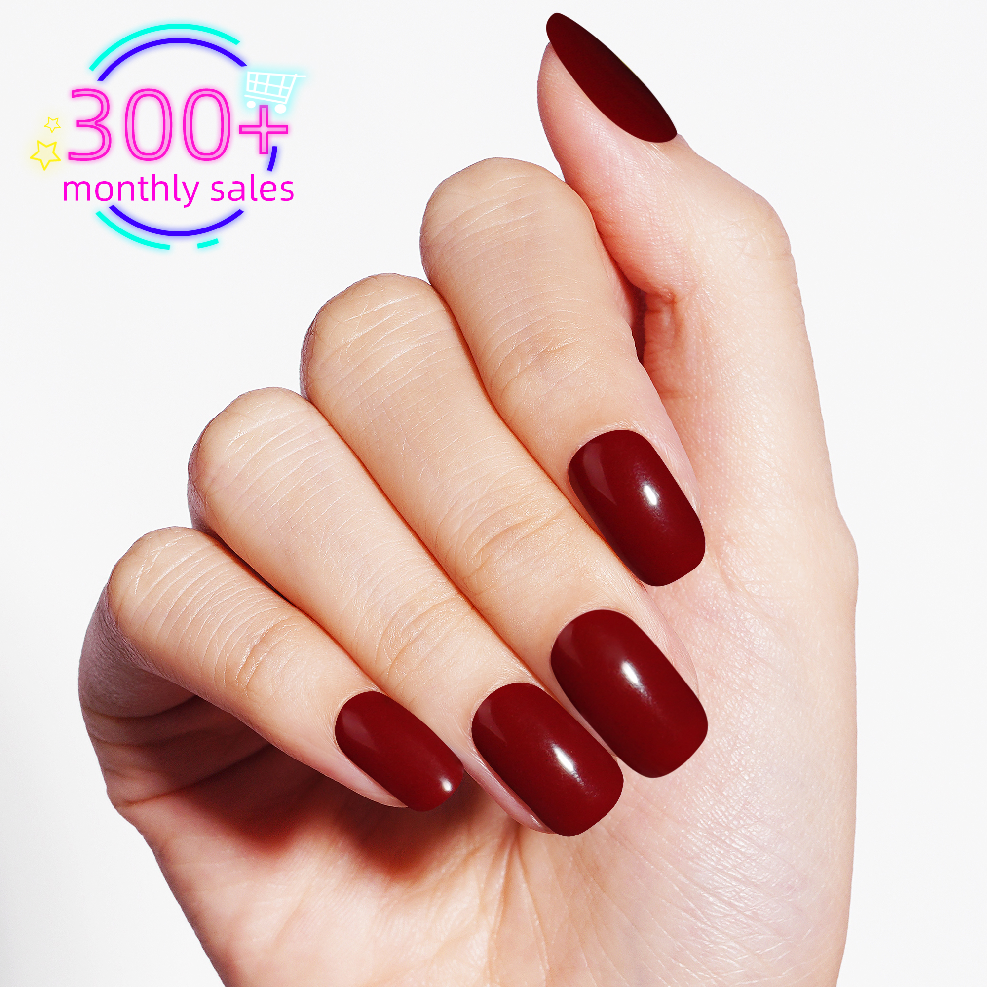Velvet Rouge Luxury Semi Cured Gel Nail Strips | Danni & Toni