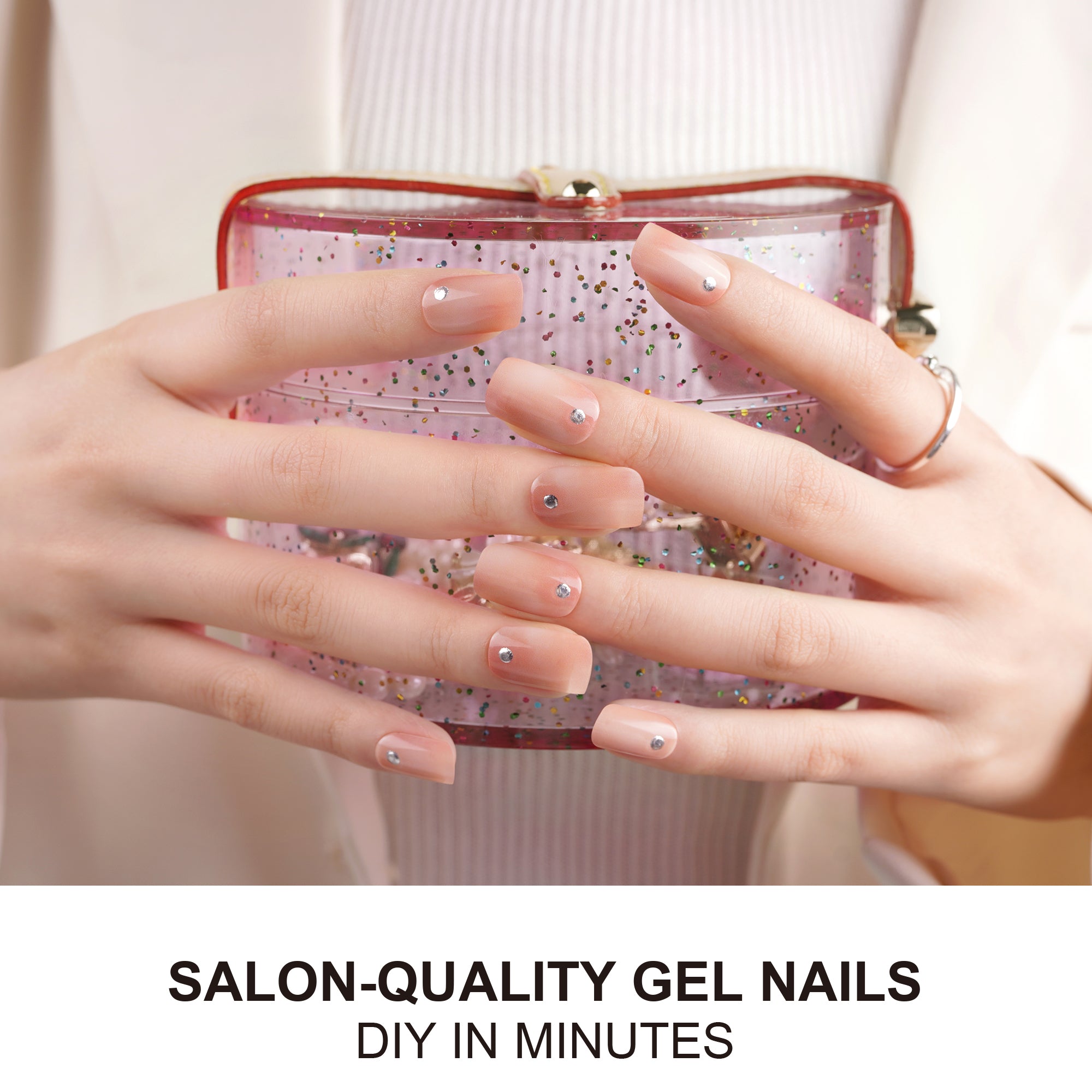 Minimalist Chic Semi Cured Gel Nail Strips | Lady Luck - 2442