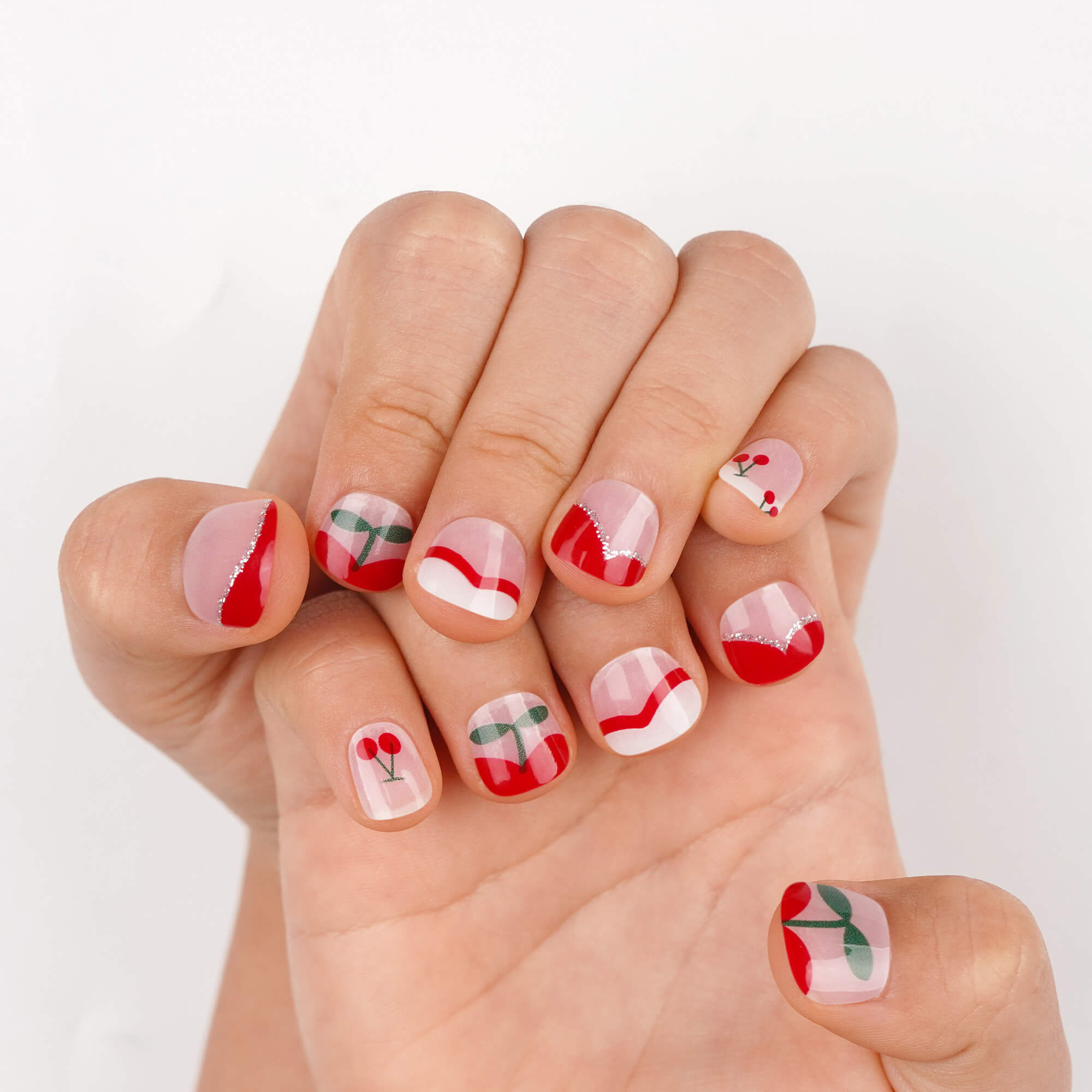 Sweet & Juicy Kids Nail Wraps | Cherries Pop - 2781