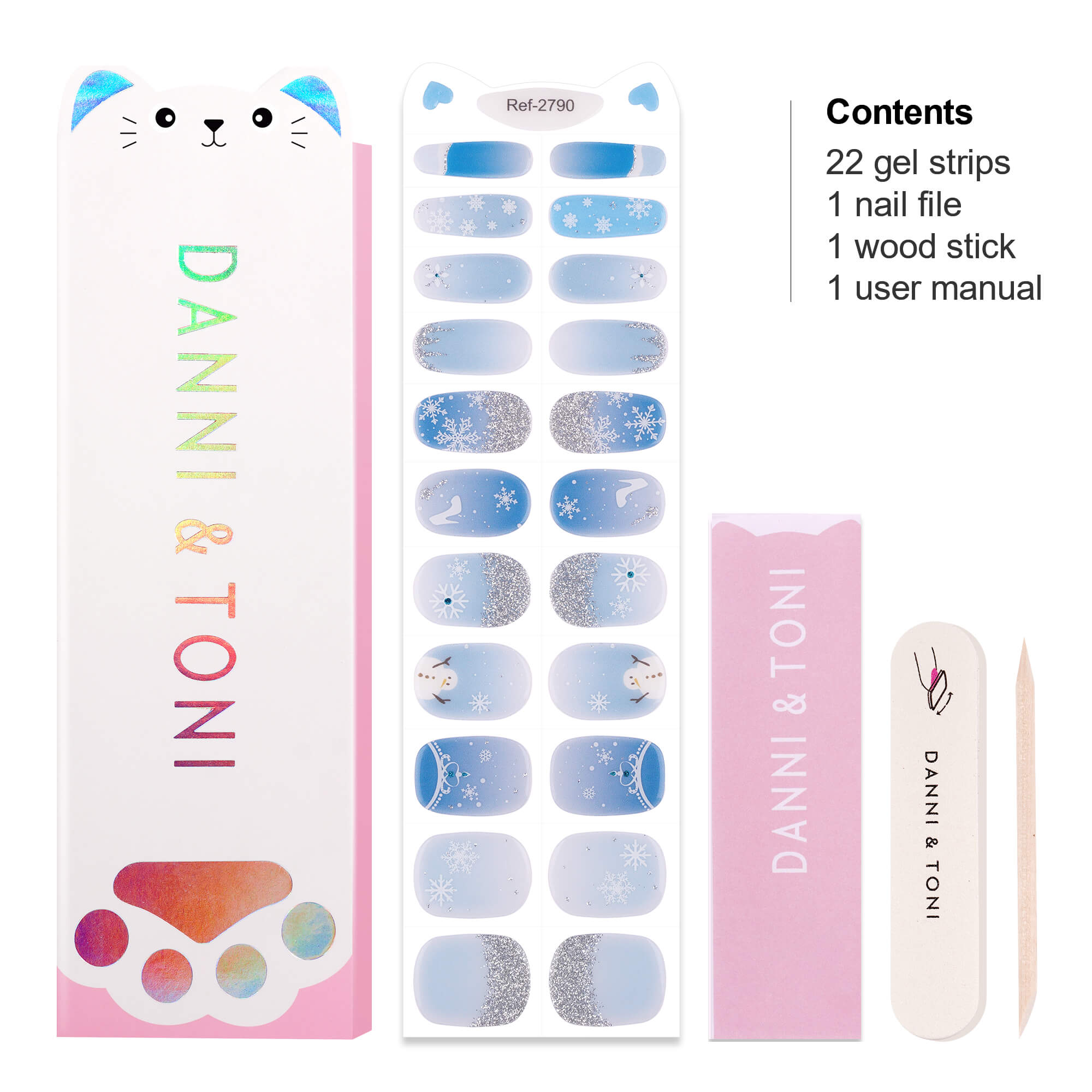 Frosty Blue Kids Nail Wraps | Ice Whisper - 2790