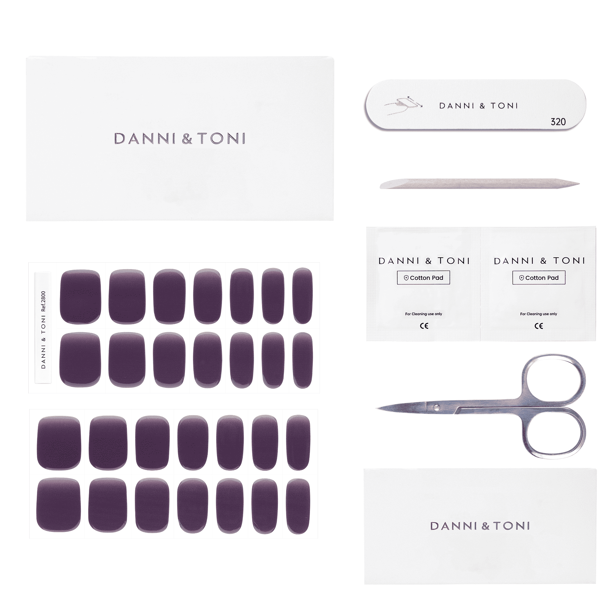 Soft Mauve Gradient Semi-Cured Gel Nail Strips | Mist Mauve-2800