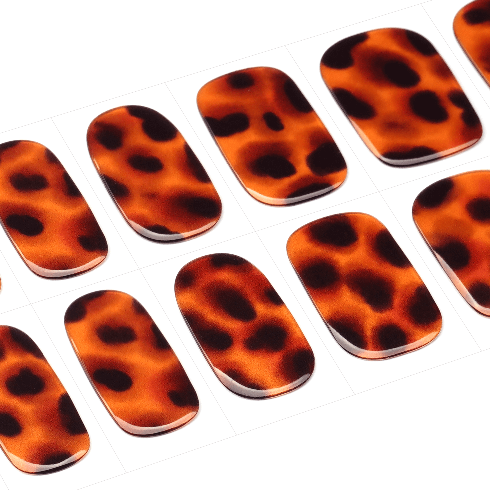 Chic Tortoiseshell Semi-Cured Gel Nail Strips | Tortoise Glow-2805
