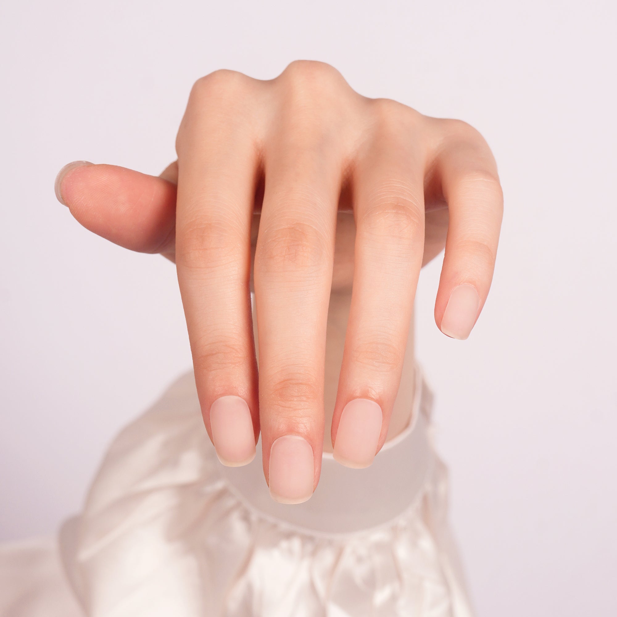 Sheer Nude Gel Nail Strips for a Natural, Elegant Look | Velvet Clear-
