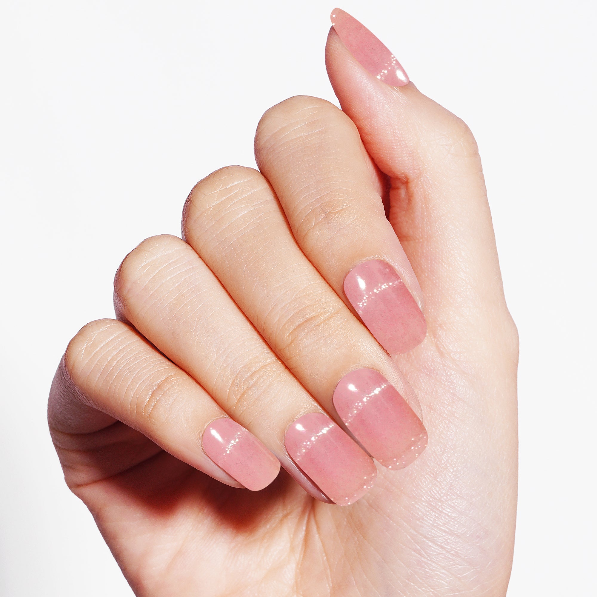 Mystic Lavender Chrome Gel Nail Strips with Celestial Glow Finish | Twilight Halo-2900