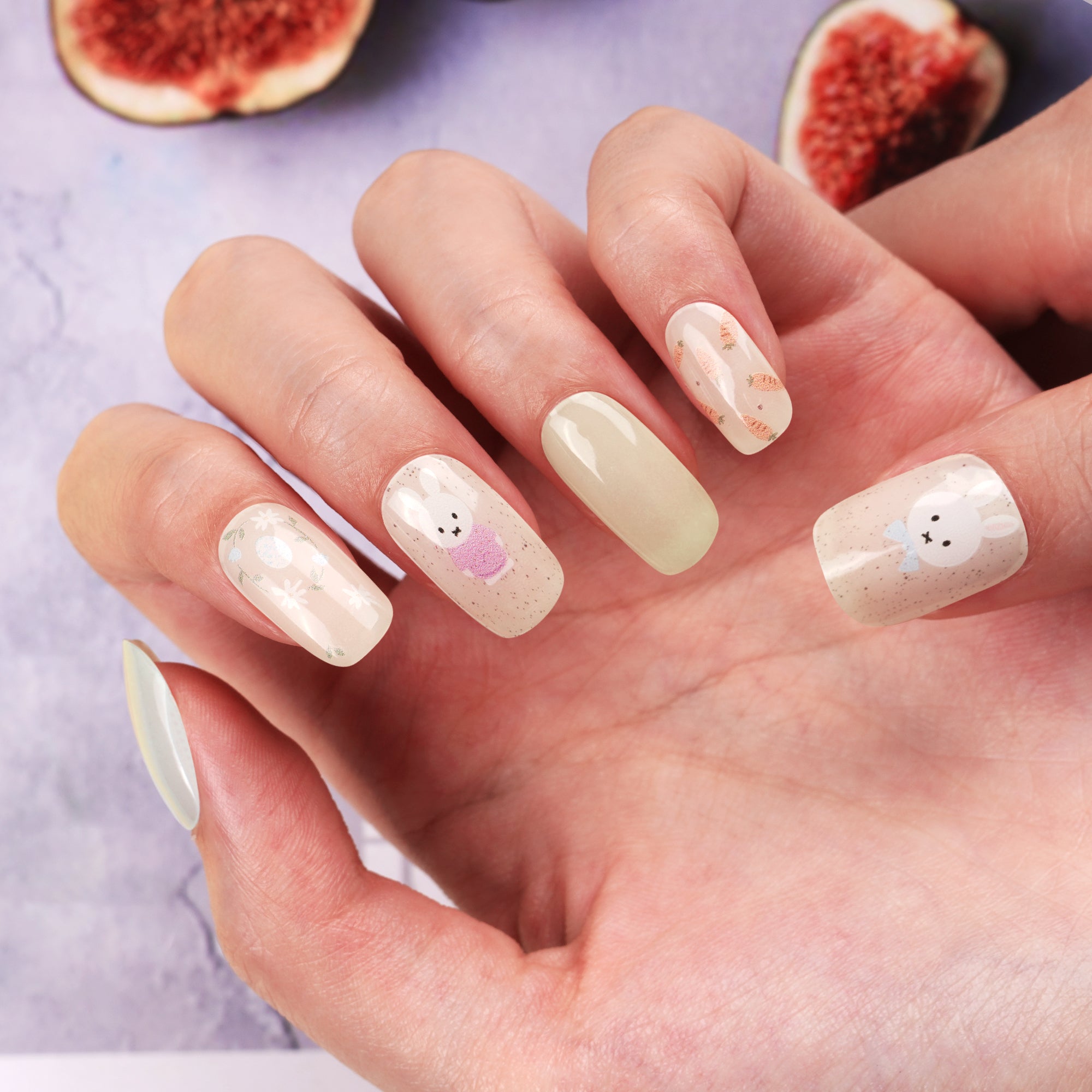 Pastel Bunny Nails for Spring Charm