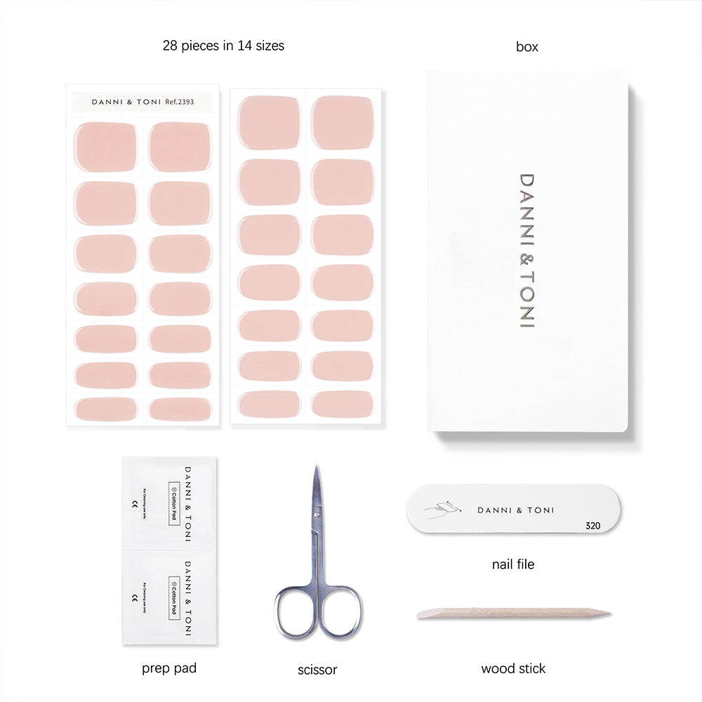 Minimalist Nude Matte Semi Cured Gel Nail Strips | Tint Nude - 2393