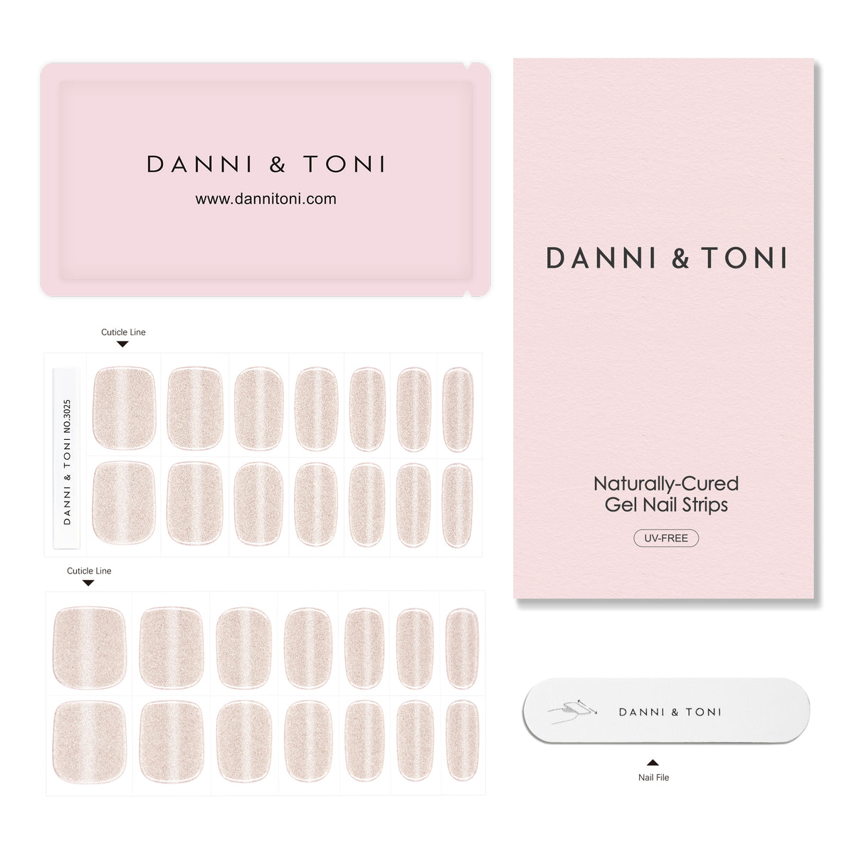 Rose Shimmer-3025 | No UV Lamp Needed