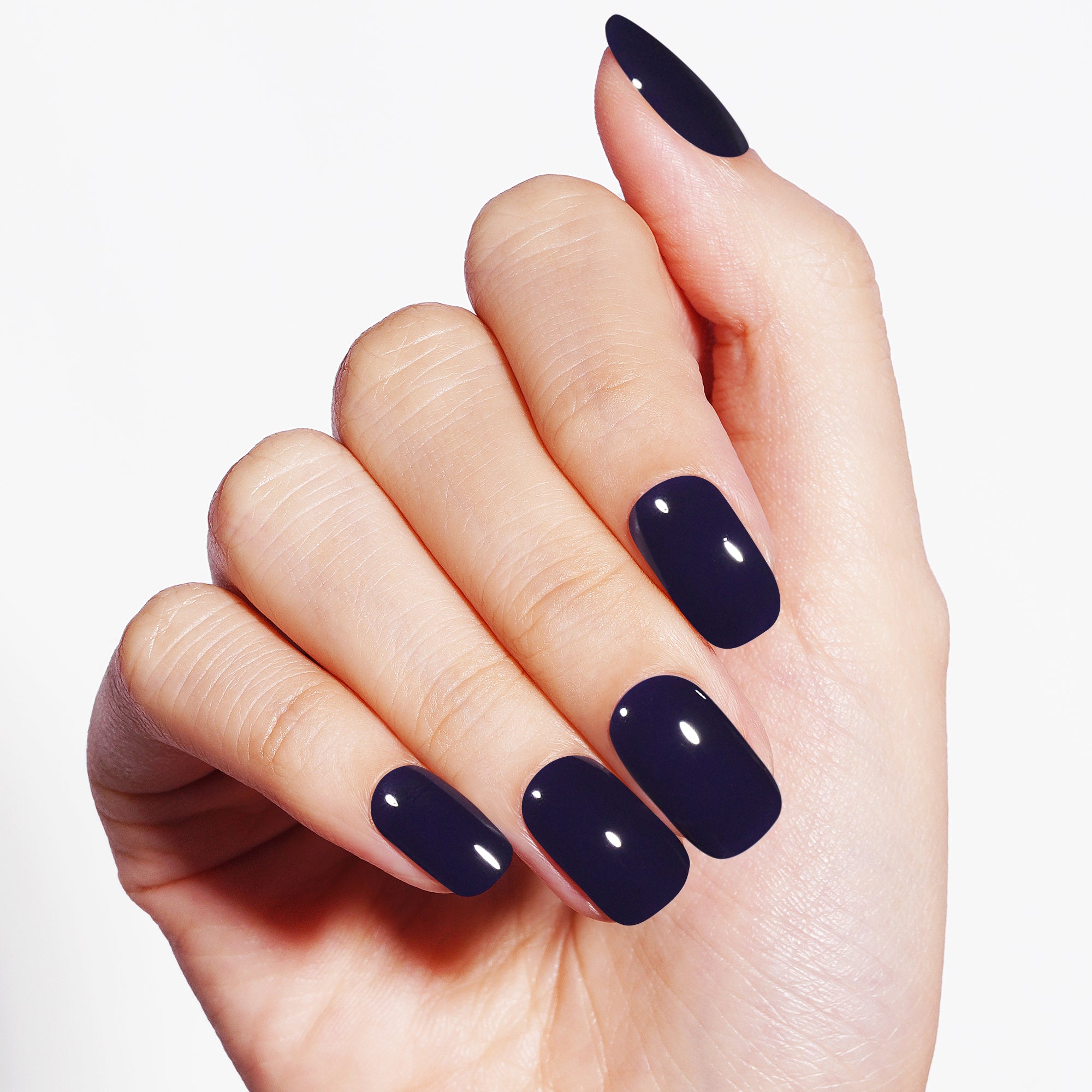Midnight Sapphire Stiletto Semi Cured Gel Nail Strips | In the Navy - 3455