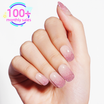 Sparkling Pink Glitter Semi Cured Gel Nail Strips | Canvas of Sparkles - 3590