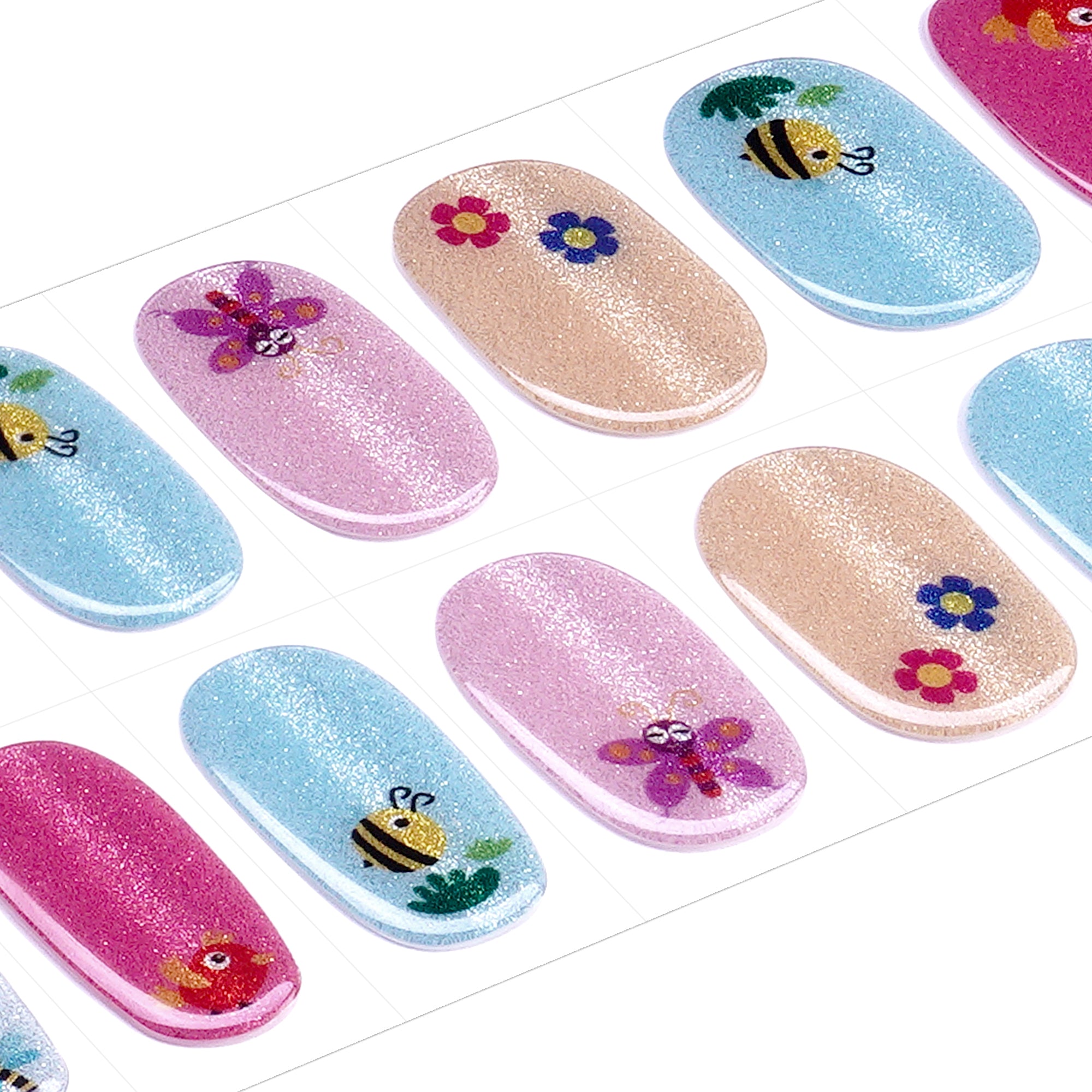 Cheerful Gel Nail Strips for Kids | Birdie Buzz-2887