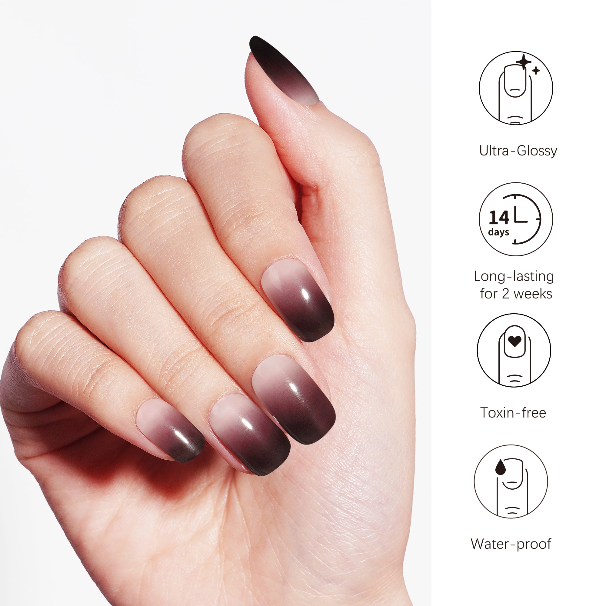 Mystic Smoke Ombre Semi Cured Gel Nail Strips | Mystery - 2119