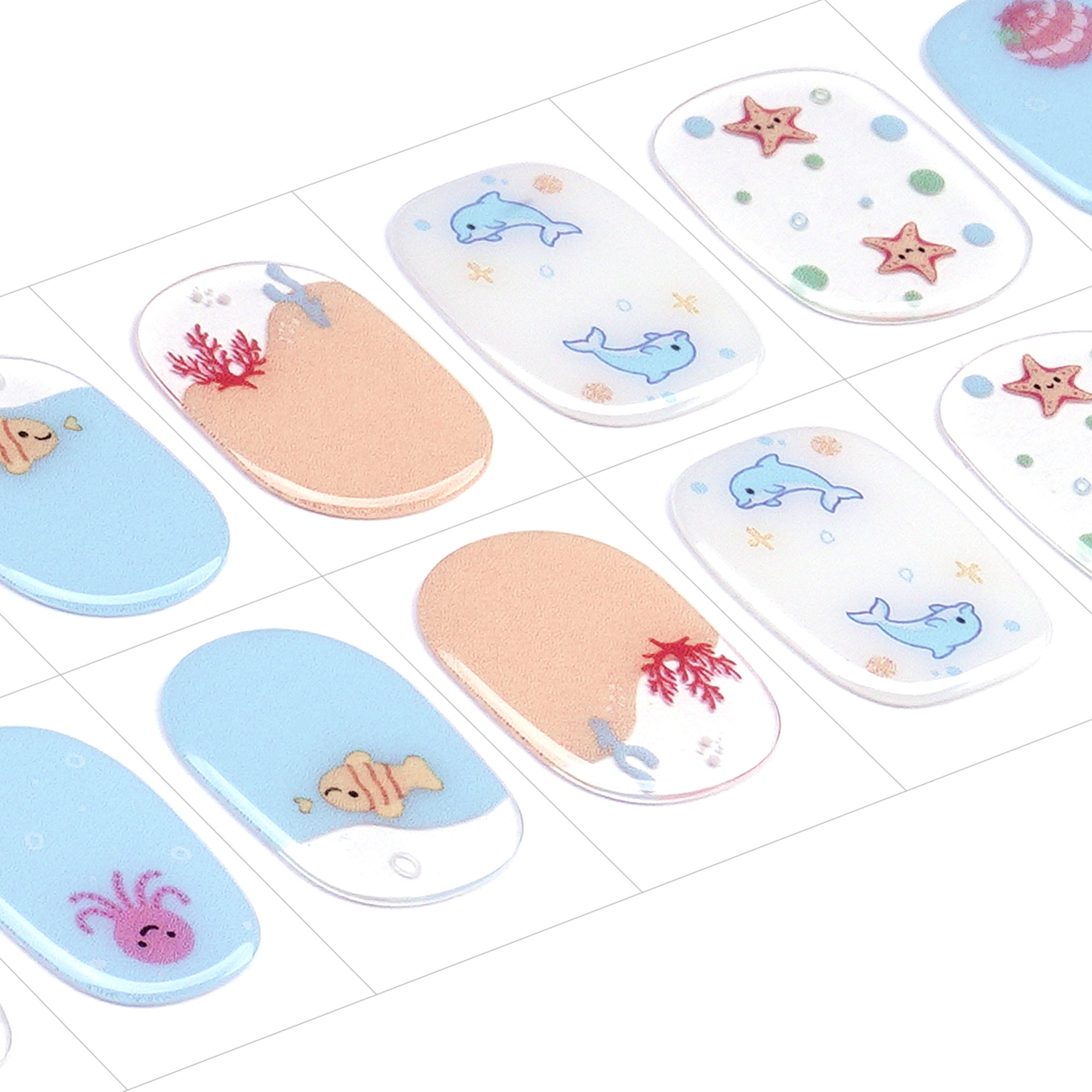 Shimmery Gel Nail Strips for Kids | Ocean Spark-2884