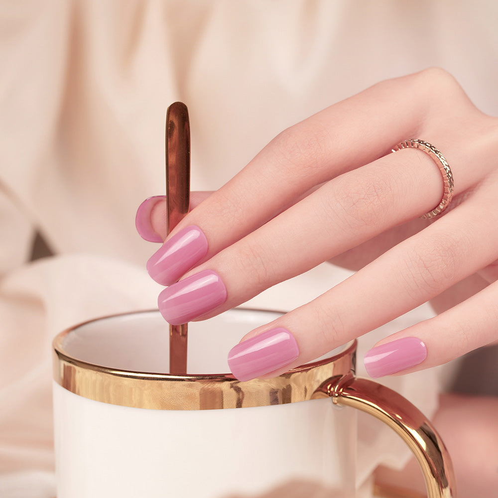 Lavish Lilac Matte Semi Cured Gel Nail Strips | Enchanted Amethyst - 2389