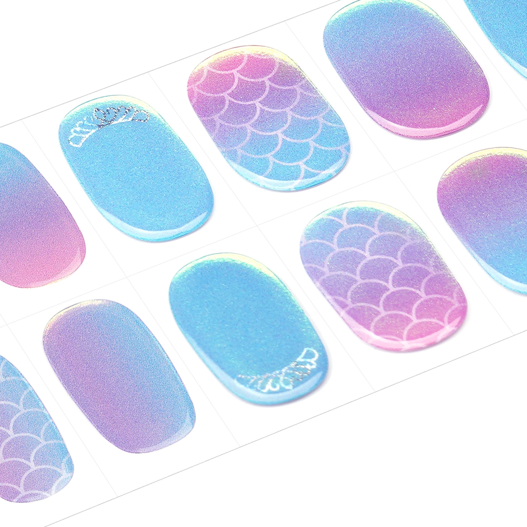 Sparkly Ocean-Inspired Kids Nail Wraps | Mermaid Glimmer - 2778