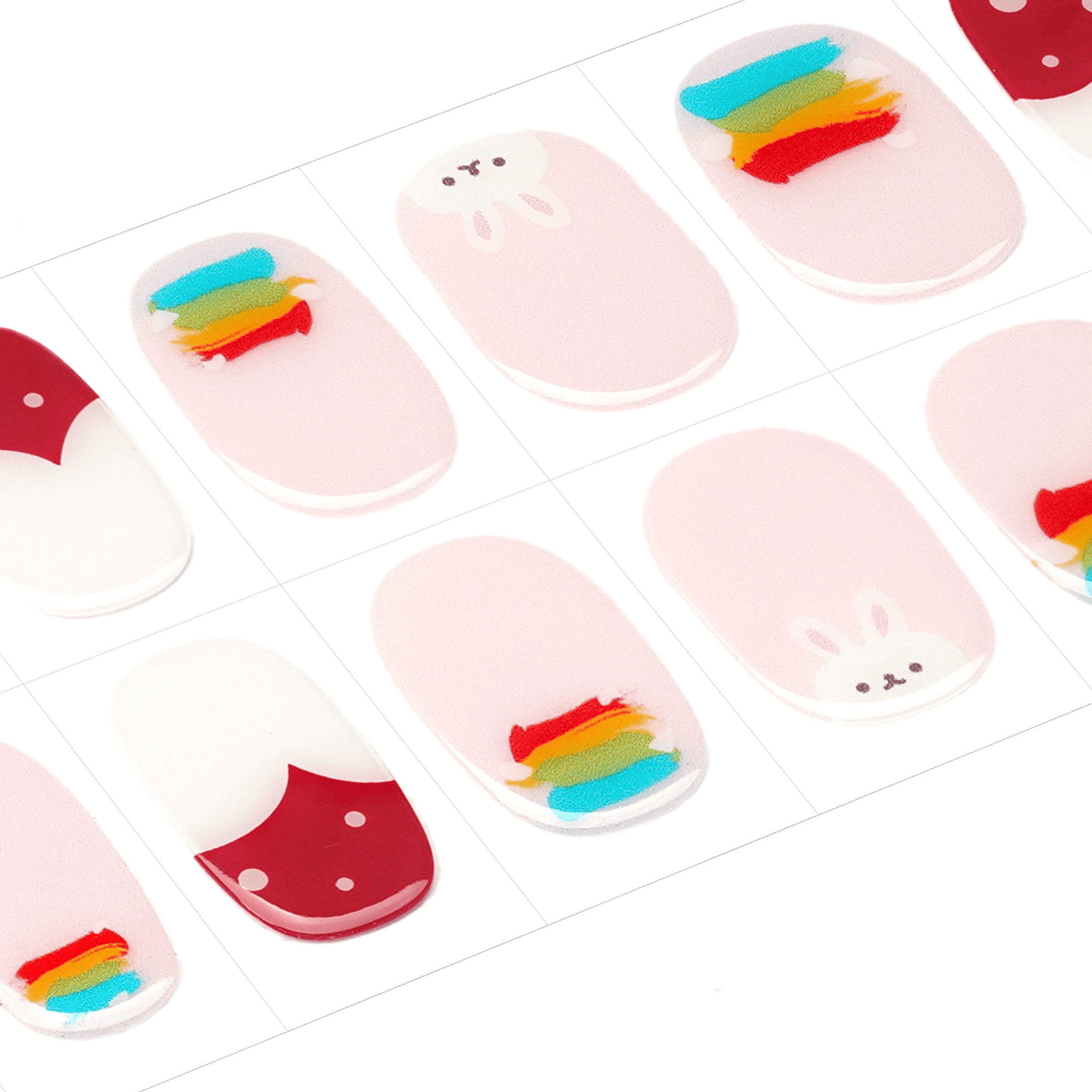 Bright & Fun Kids Nail Wraps | Rainbow Pop - 2779