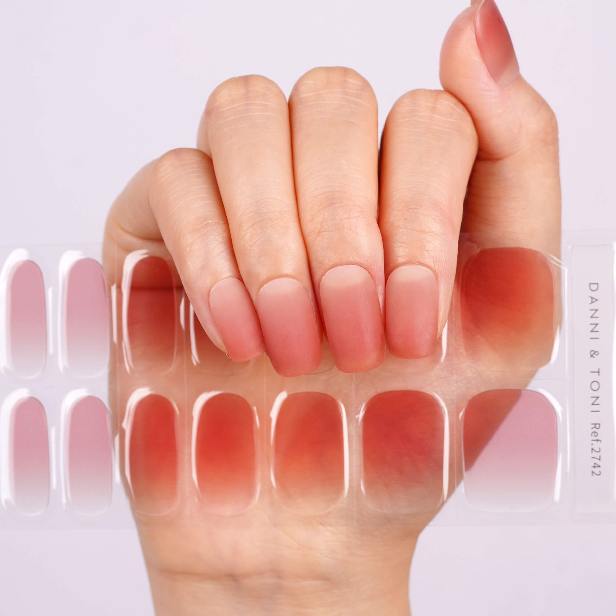 Dusty Mauve Pink Semi-Cured Gel Nail Strips | Muted Rose - 2742