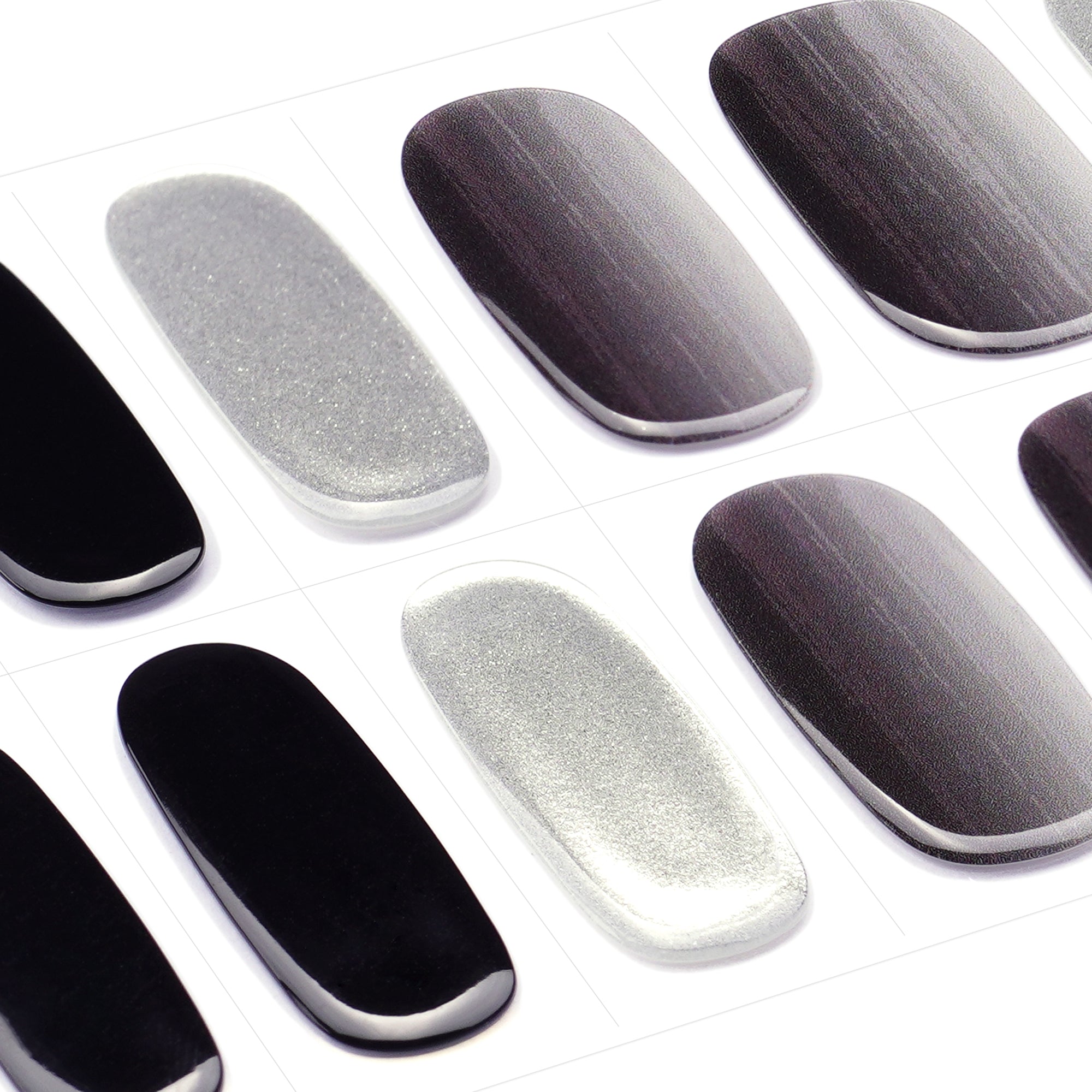 Sheer Pearl Gray Semi-Cured Gel Nail Strips | Moon Veil - 2713