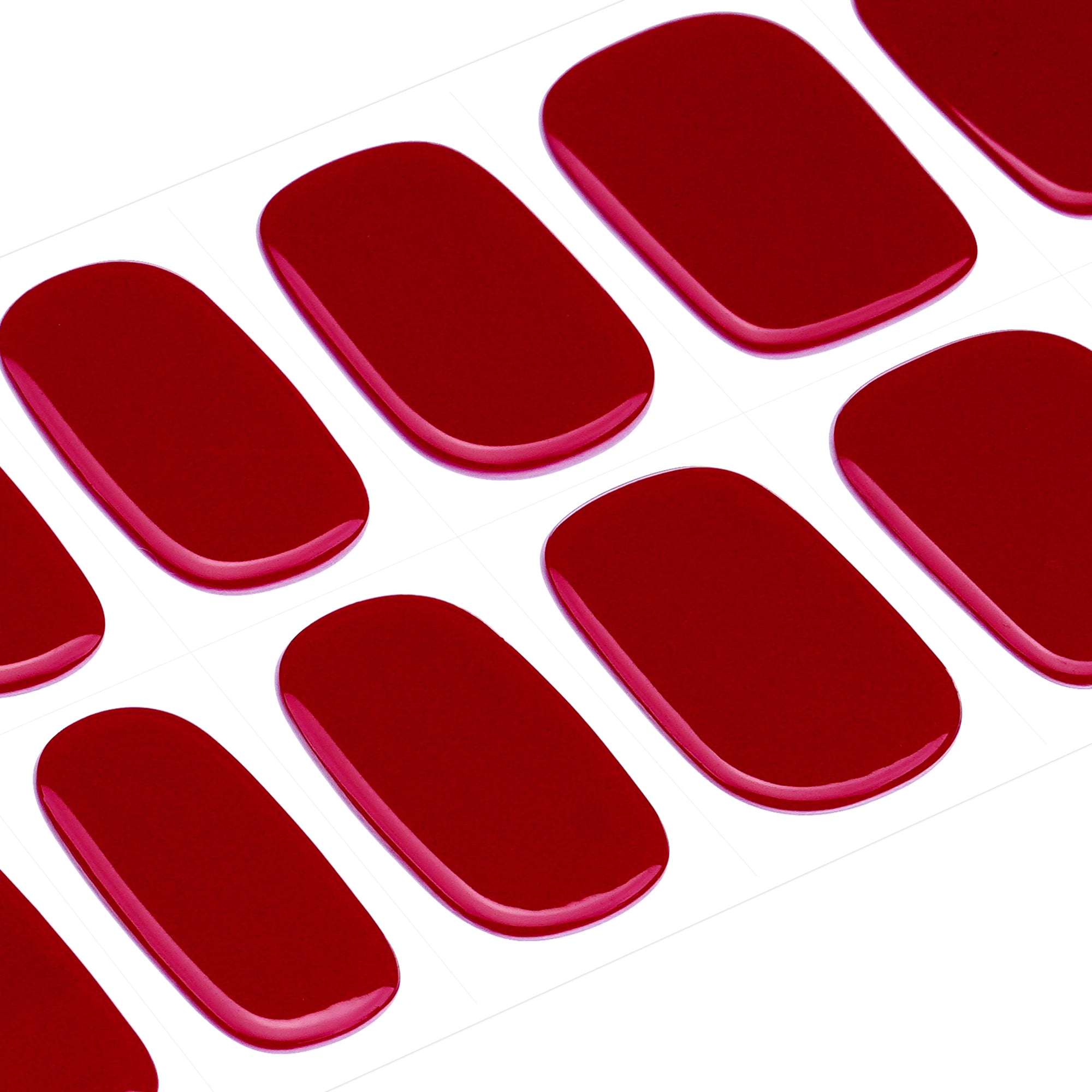 Vibrant Jewel Red Gel Nail Strips | Ruby Rush-2838