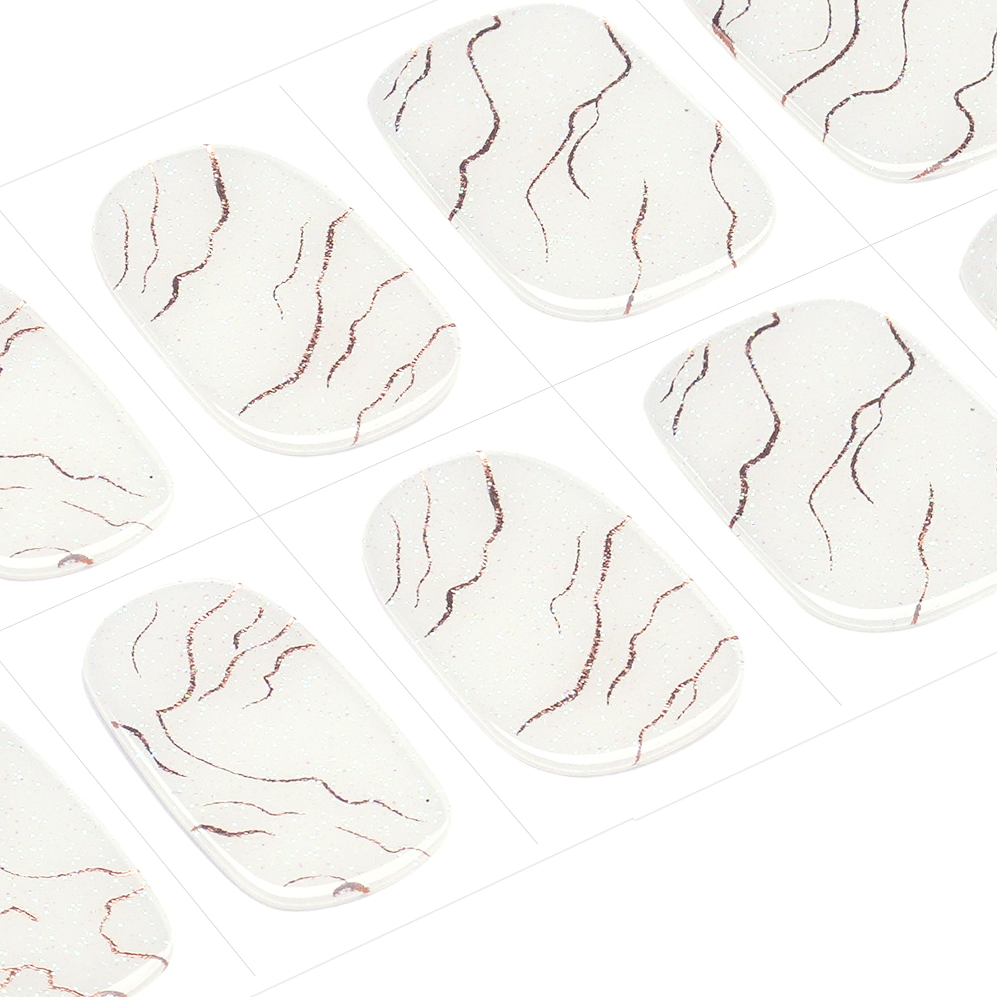 Marble Blue & Gold Gel Nail Strips Inspired by the Beauty of the Night Sky | Celestial Veins-2829