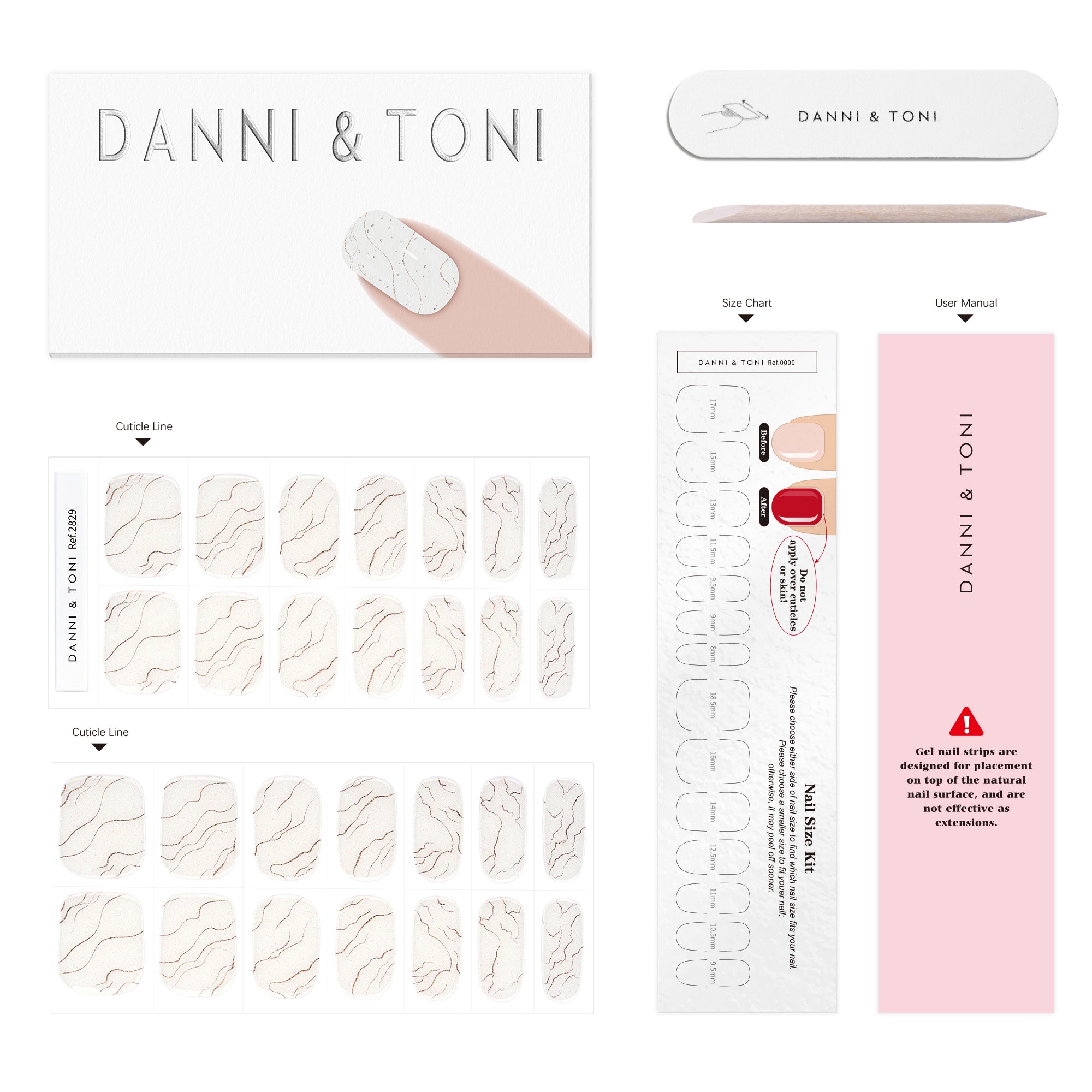 Marble Blue & Gold Gel Nail Strips Inspired by the Beauty of the Night Sky | Celestial Veins-2829