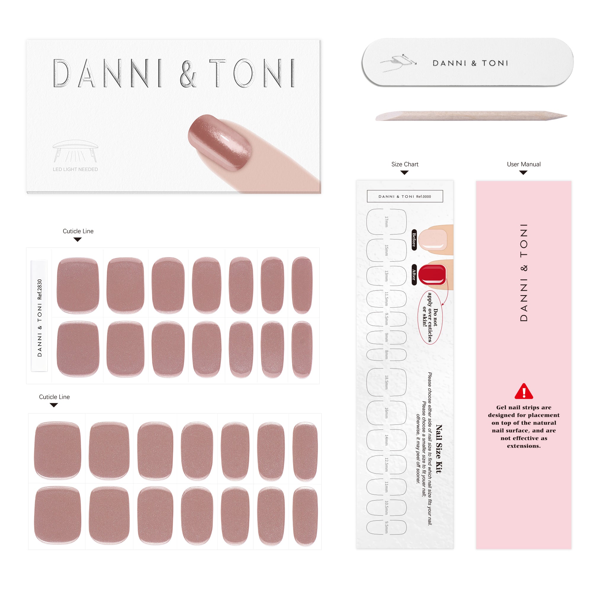 Warm Elegance with a Modern Glow Gel Nail Strips | Sepia Shine-2830