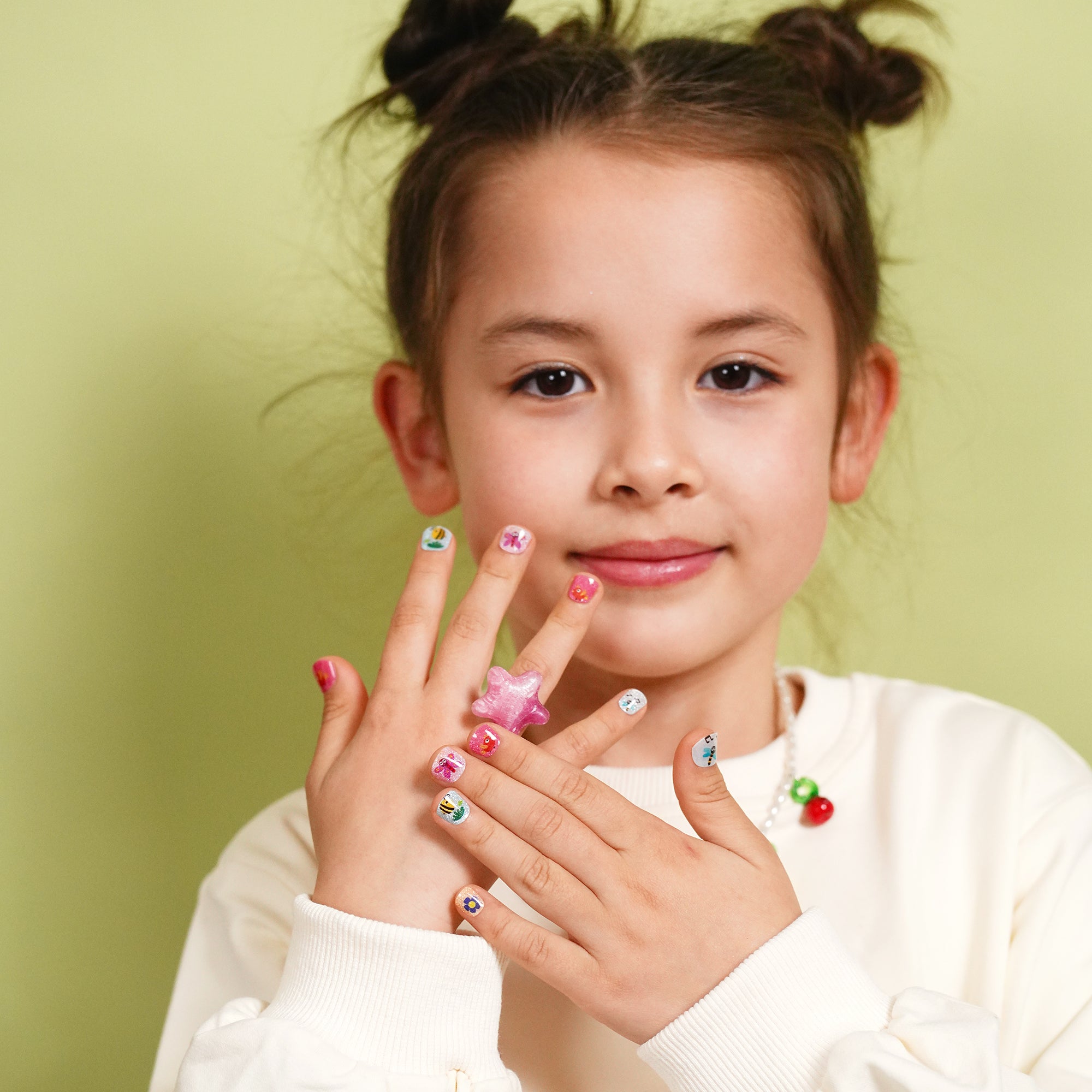 Cheerful Gel Nail Strips for Kids | Birdie Buzz-2887