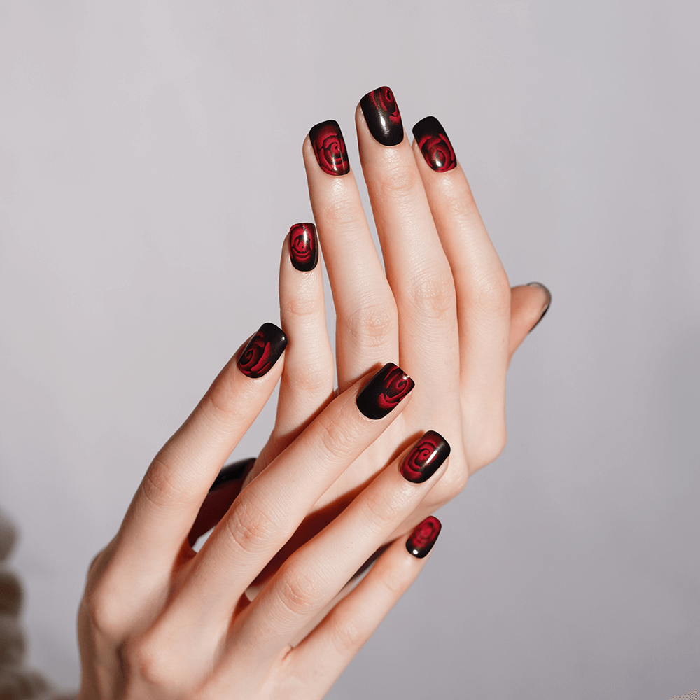 Dreamy Mauve-Pink Semi-Cured Gel Nail Strips | Mystic Scent-2808