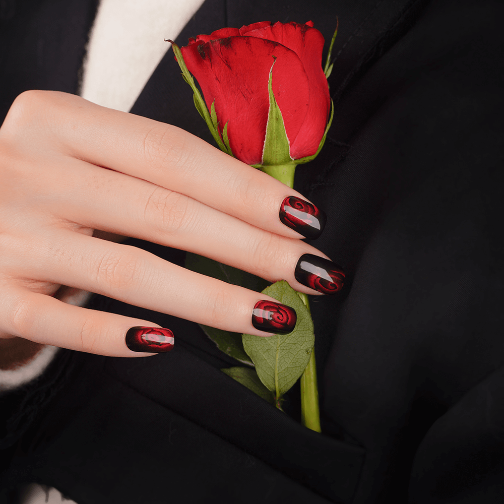 Dreamy Mauve-Pink Semi-Cured Gel Nail Strips | Mystic Scent-2808