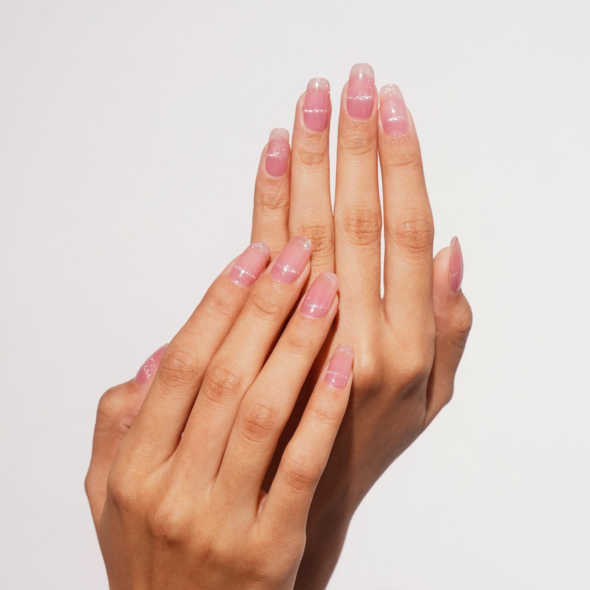 Mystic Lavender Chrome Gel Nail Strips with Celestial Glow Finish | Twilight Halo-2900