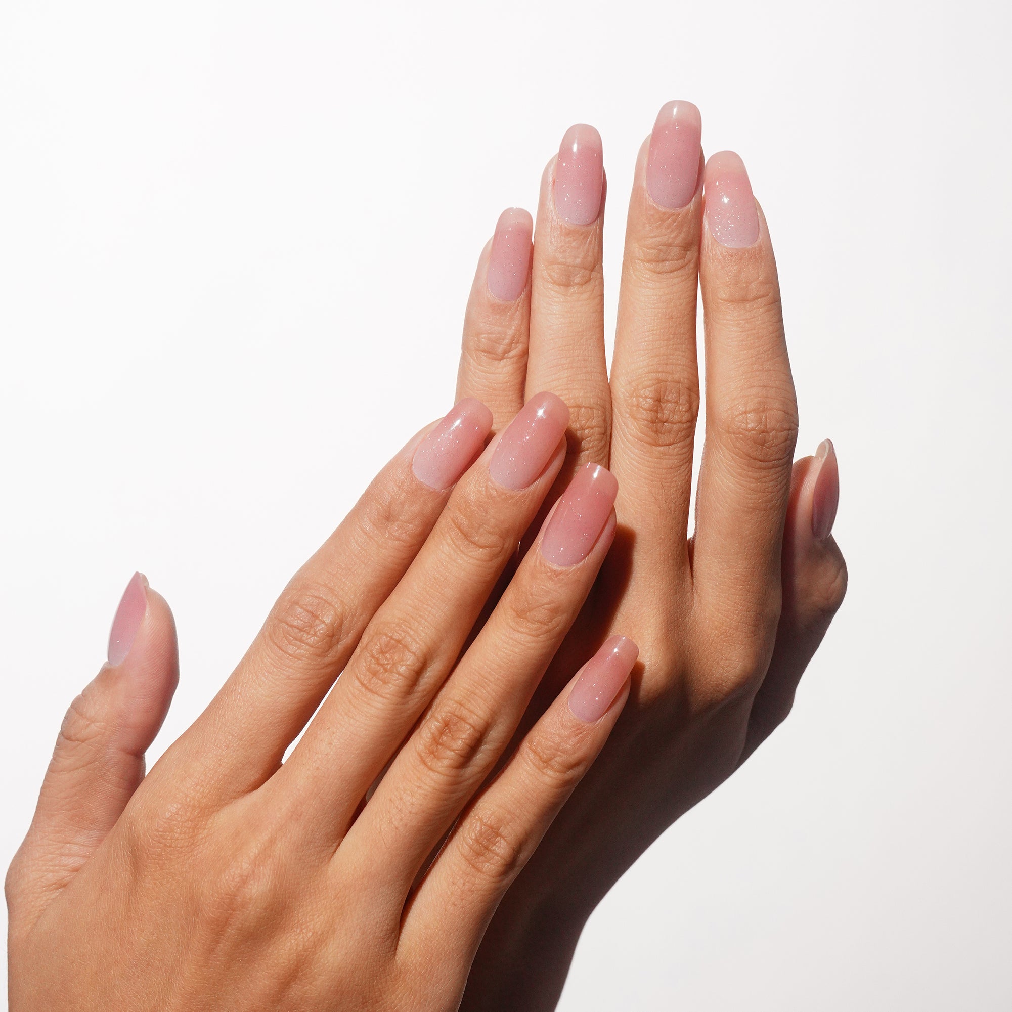 Elegant Ivory Gel Nail Strips with Soft Shimmer Pearl Finish | Ivory Dust-2913