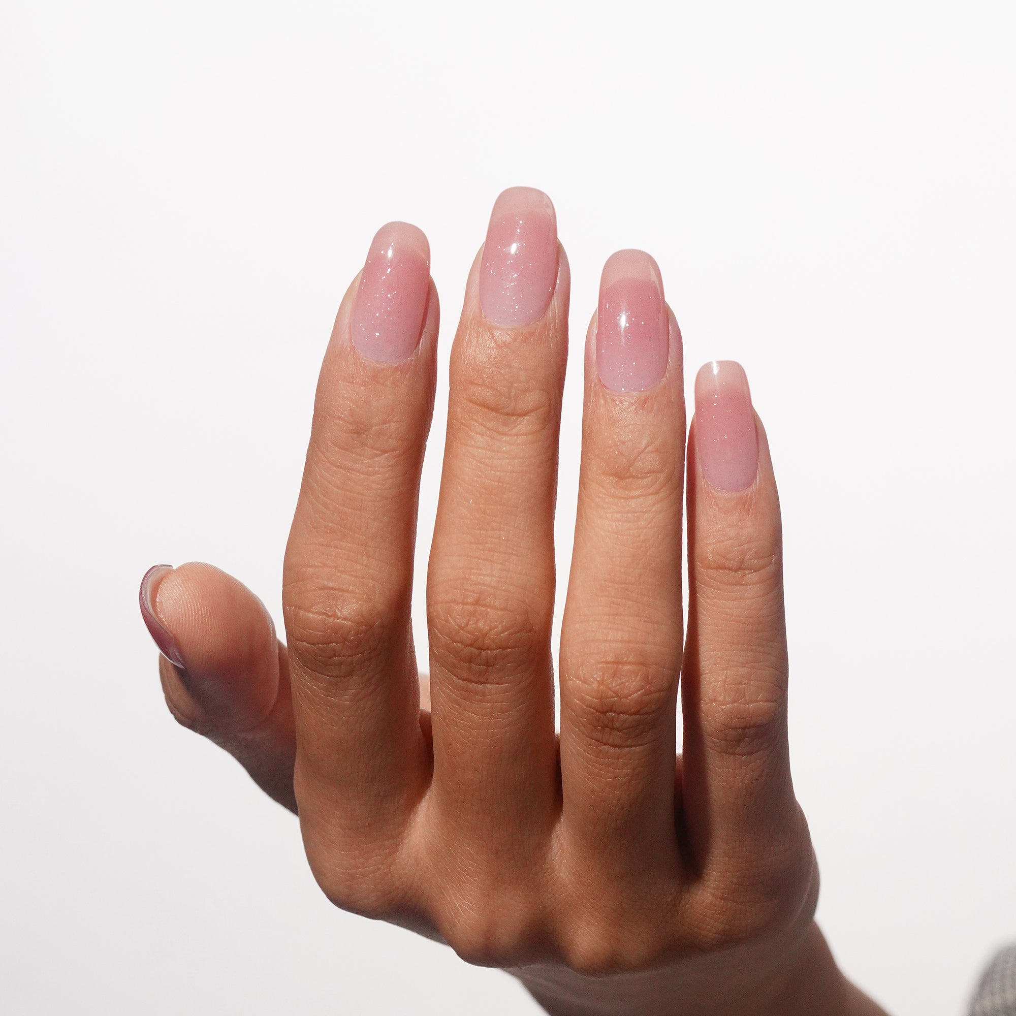 Elegant Ivory Gel Nail Strips with Soft Shimmer Pearl Finish | Ivory Dust-2913