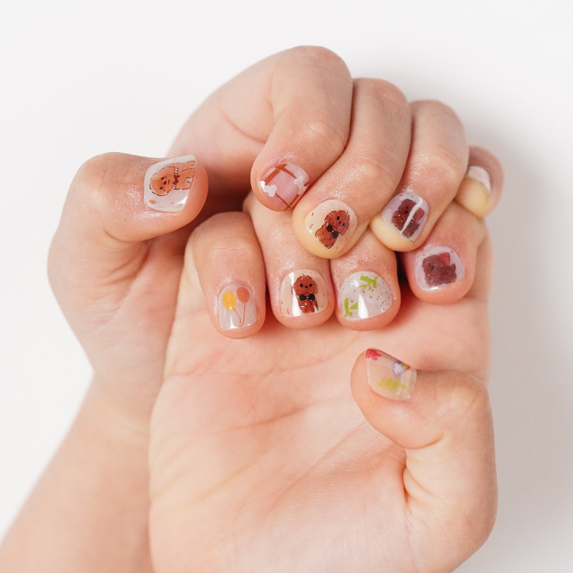 Adorable Gel Nail Strips for Kids | Furry Friend-2882