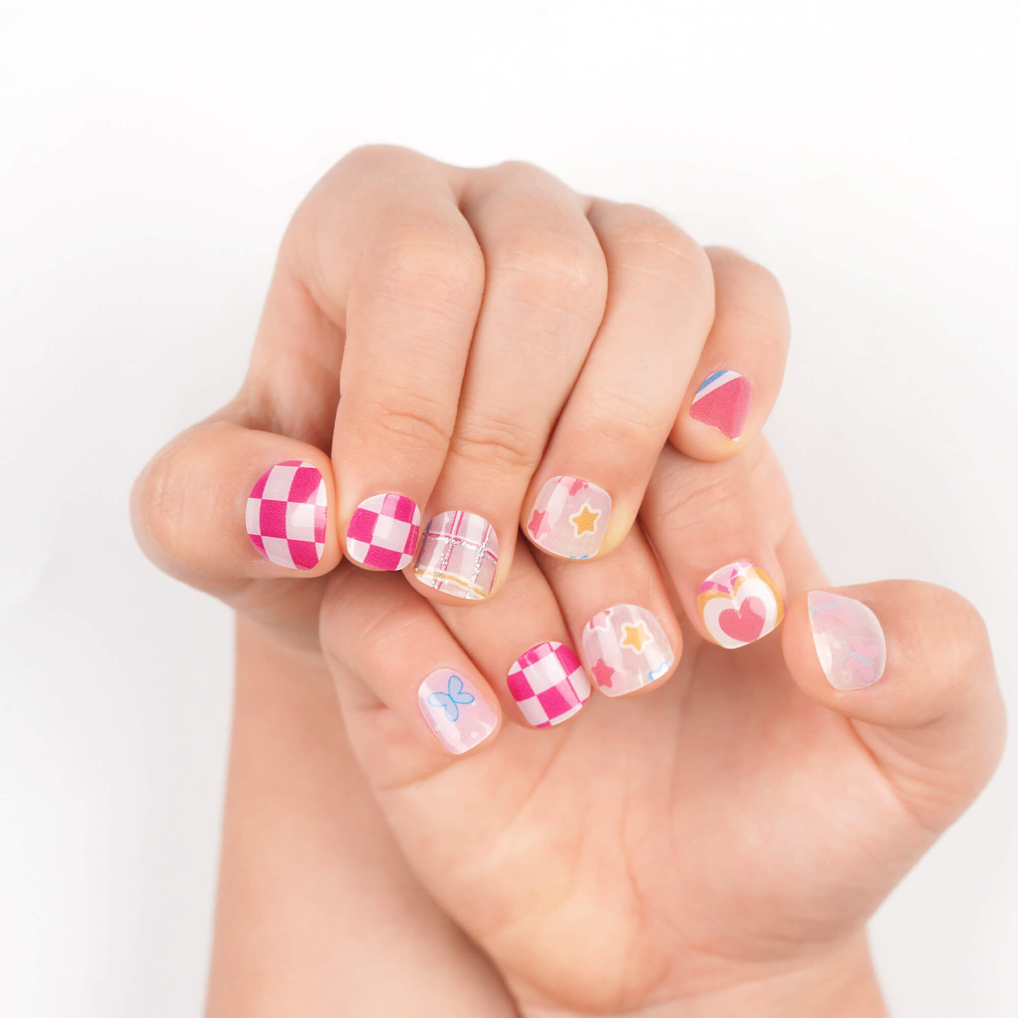 Heart & Butterfly Magic Kids Nail Wraps | Flutterheart - 2787