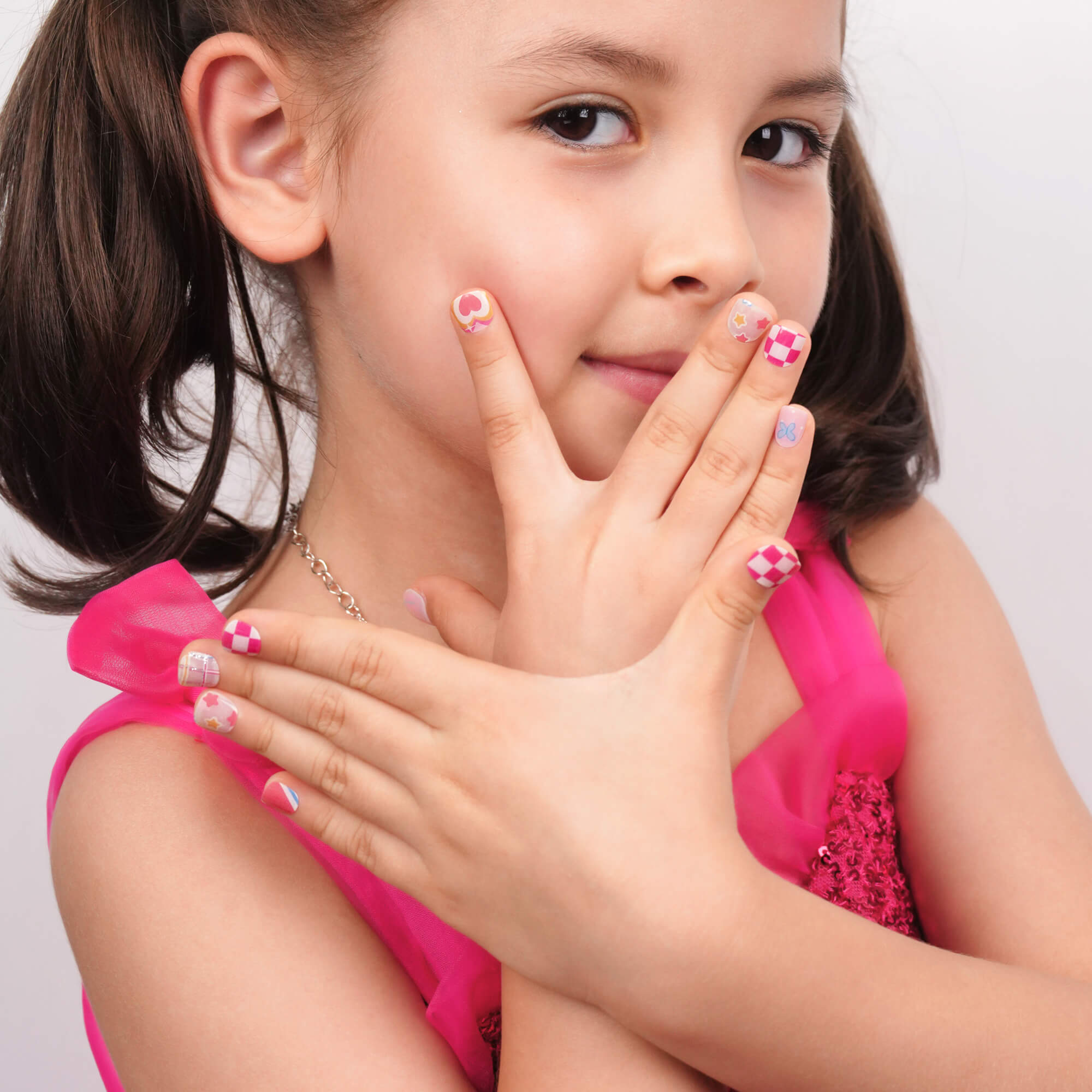 Heart & Butterfly Magic Kids Nail Wraps | Flutterheart - 2787