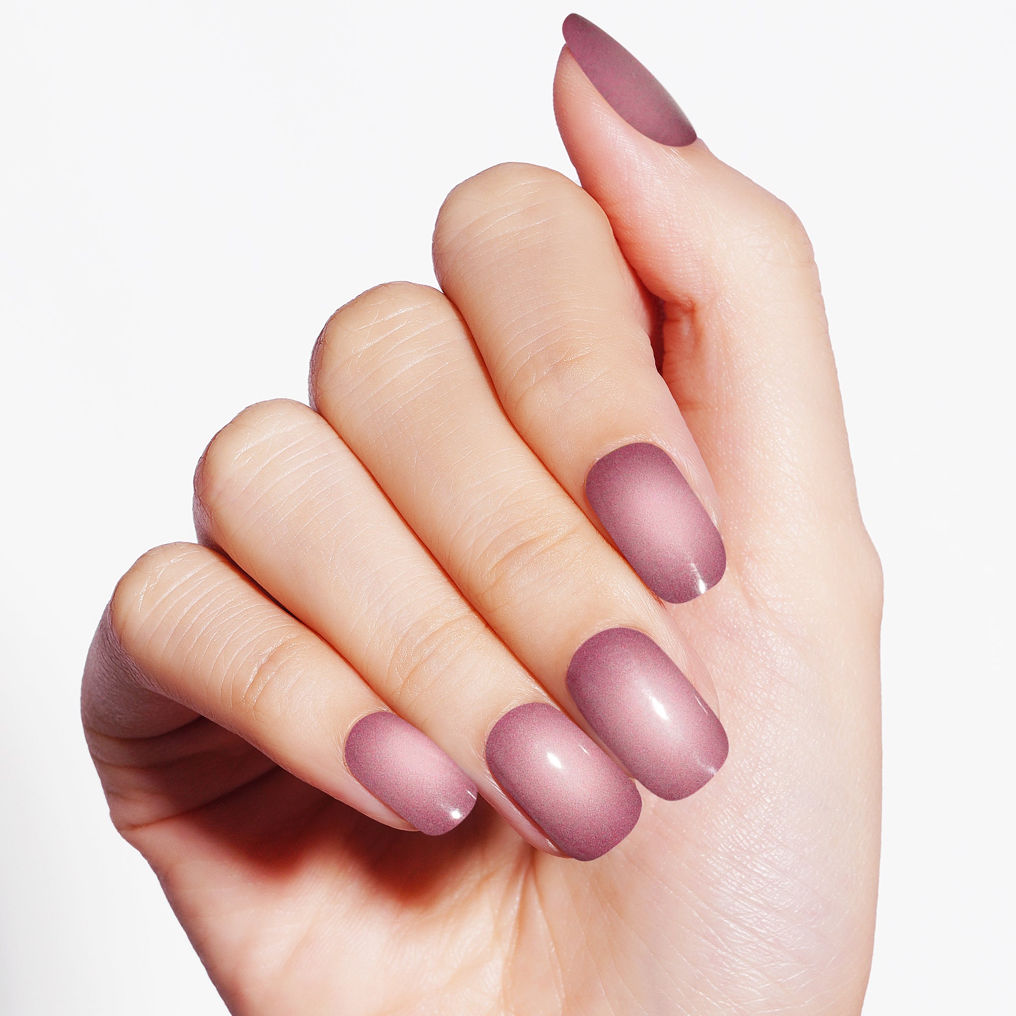 Soft Mauve Plum Gel Nail Strips | Plum Mist-2837