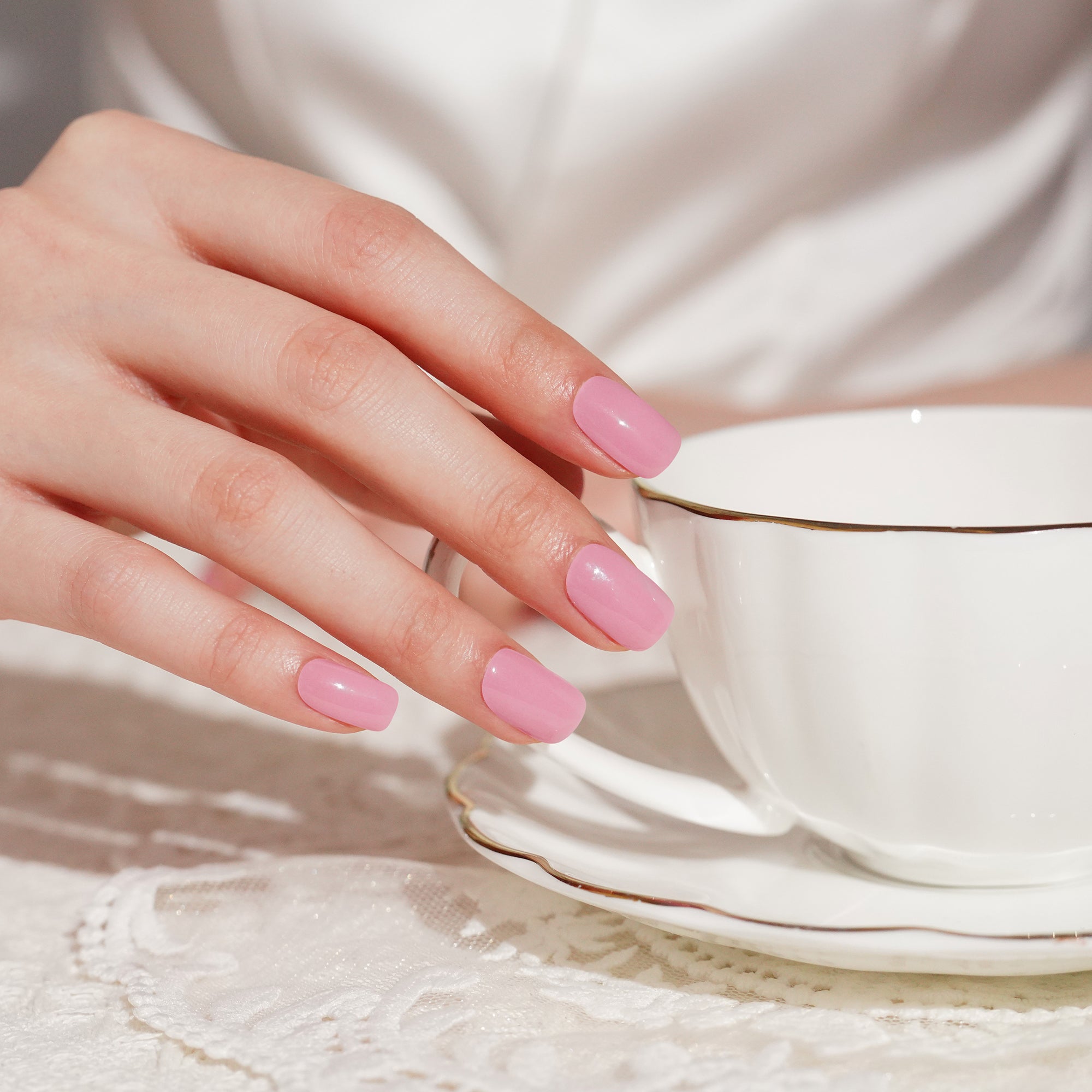 Soft Rose Gel Nail Design with Timeless, Romantic Elegance | Rose Reverie-2888