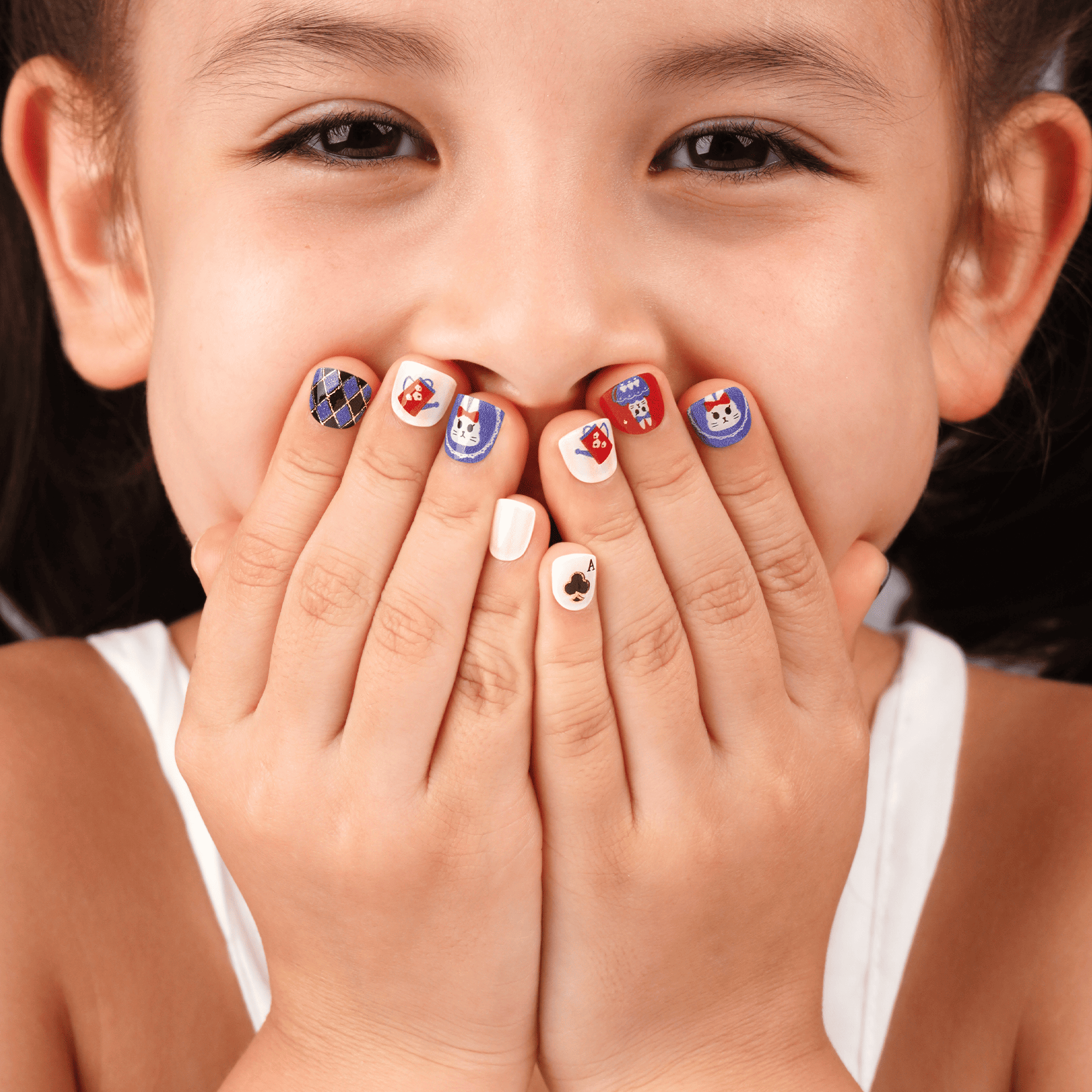 Elegant Jewel-Tone Kids Nail Wraps | Royal Sip - 2791