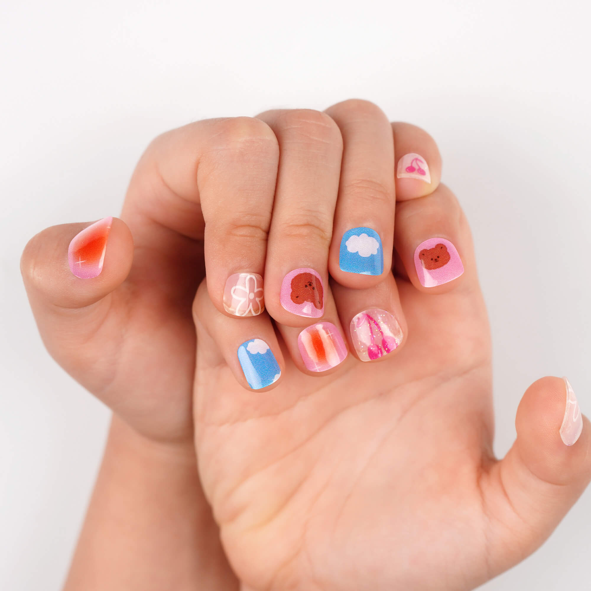 Cheerful Floral Fun Kids Nail Wraps | Sunny Buds - 2785