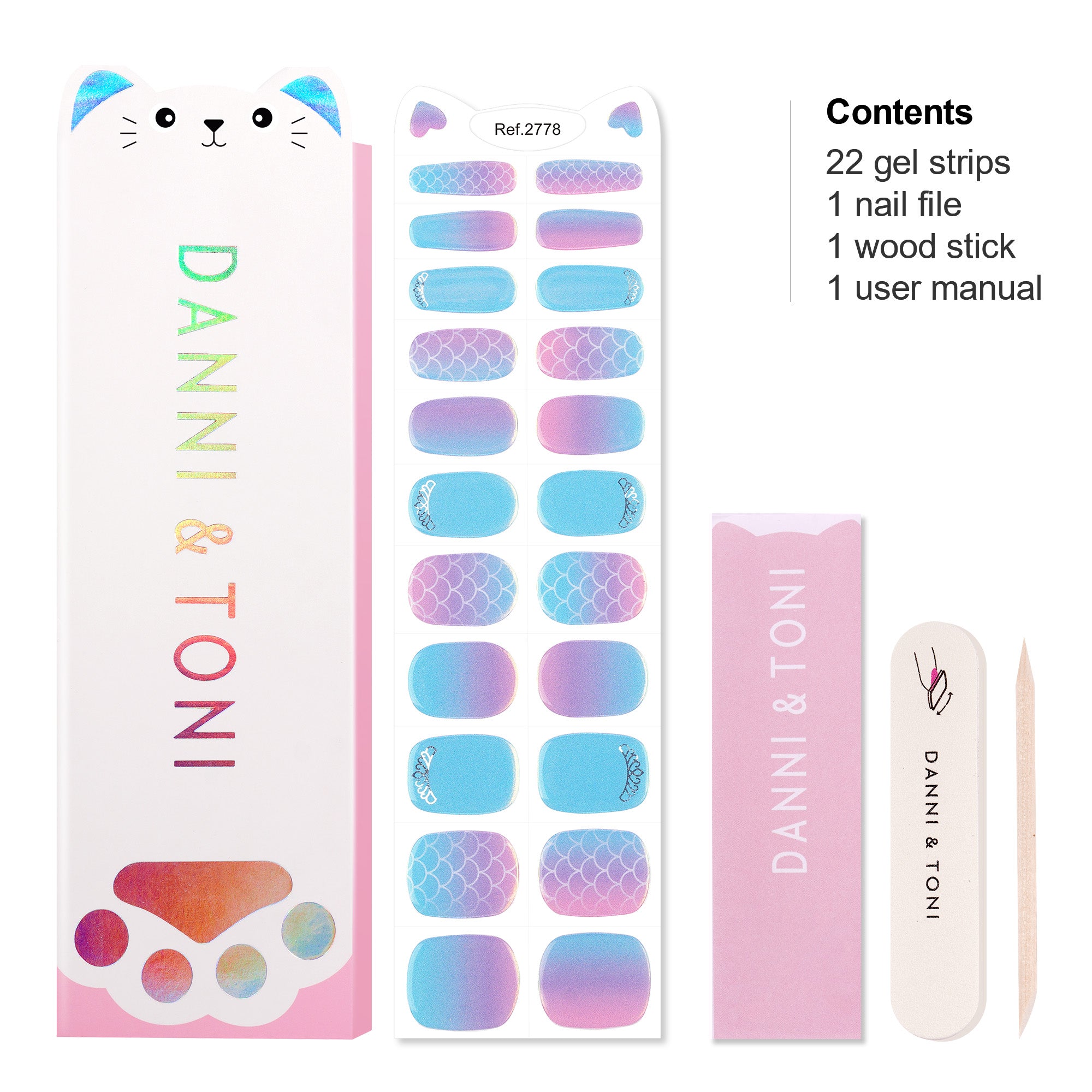 Sparkly Ocean-Inspired Kids Nail Wraps | Mermaid Glimmer - 2778