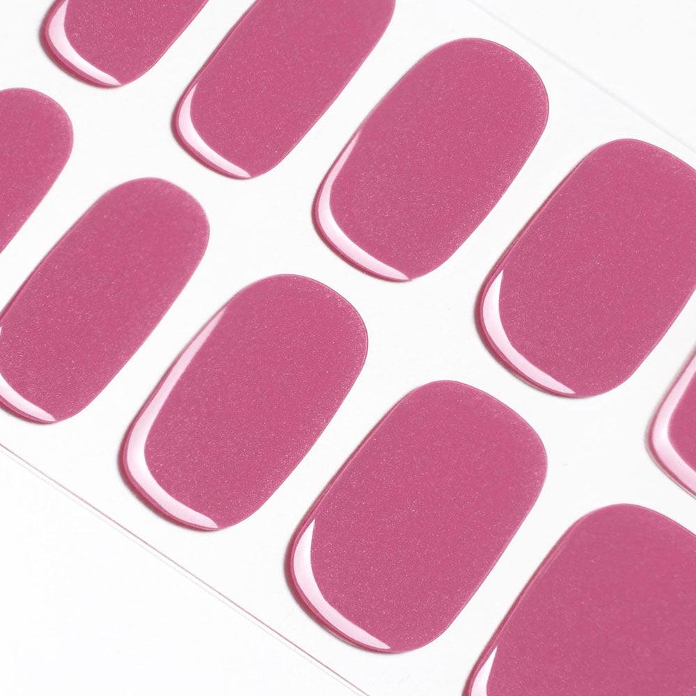 Solid Dark Pink Shade Gel Nail Strips | Pink Lemonade | Danni & Toni