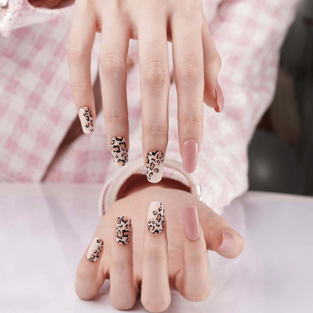 Gold and Black Leopard Print Gel Nail Strips | Safari Spirit | Danni & Toni