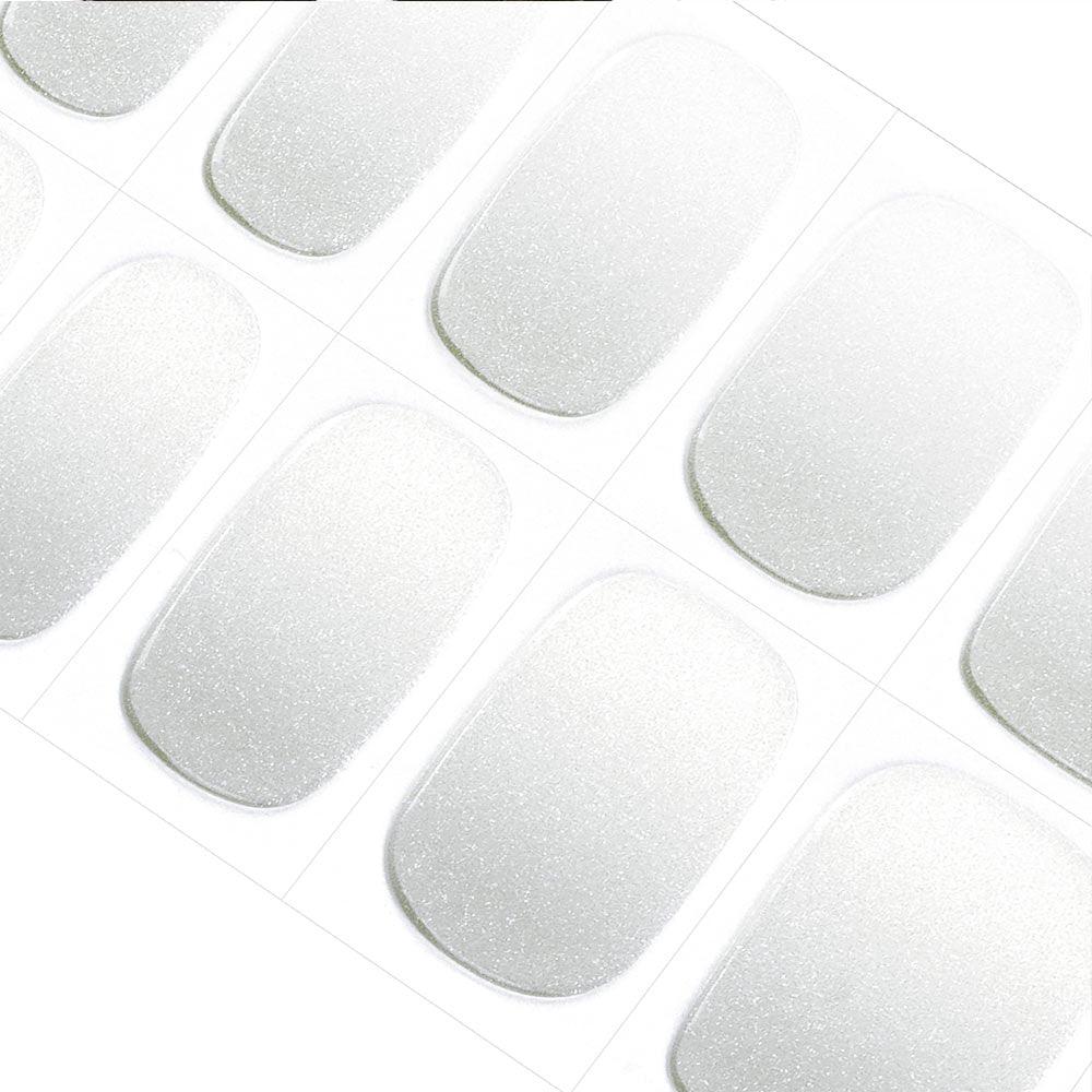 Grey and White Ombre Giltter Gel Nail Strips, UV gel nail lamp required | Marshmallow ombre | Danni & Toni
