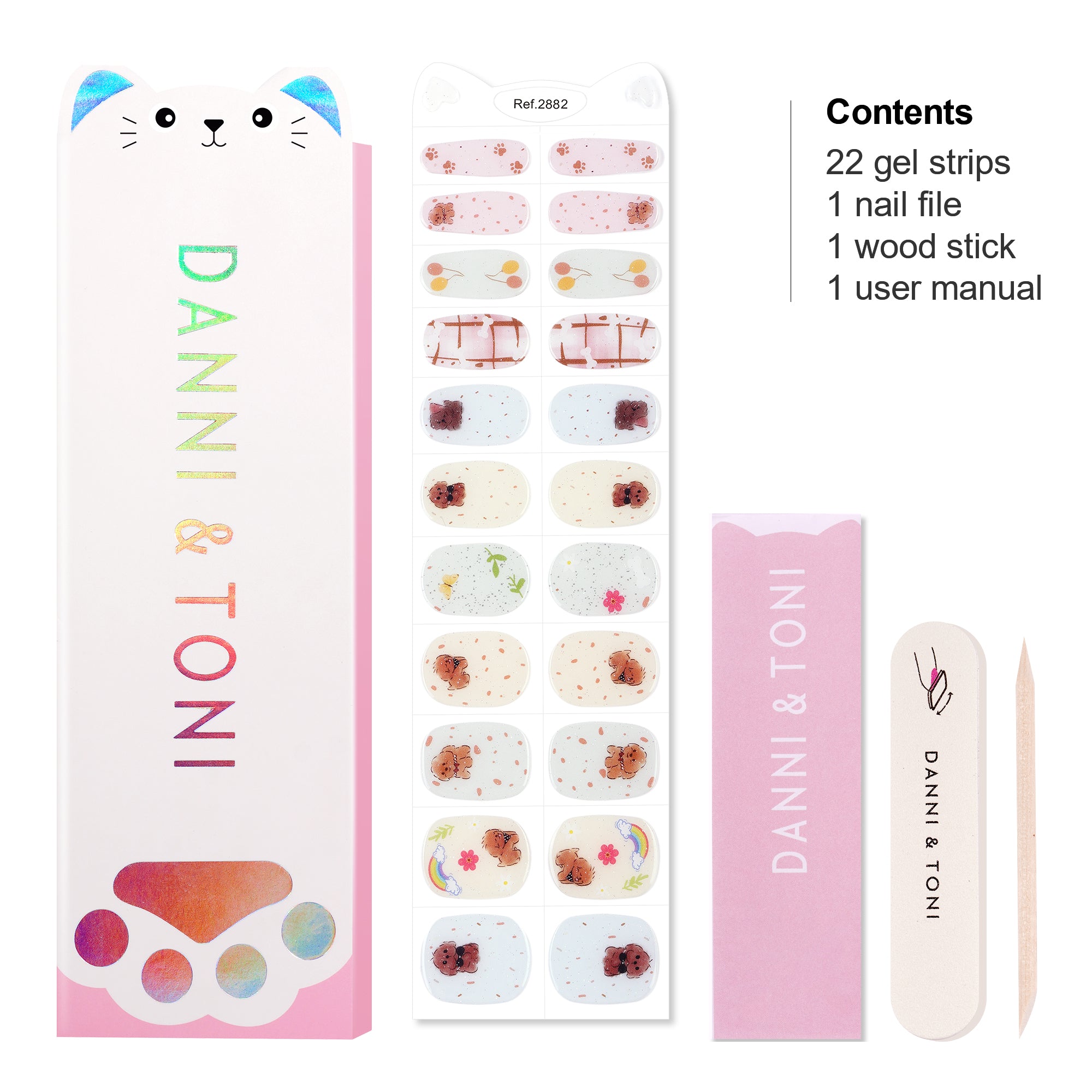 Adorable Gel Nail Strips for Kids | Furry Friend-2882