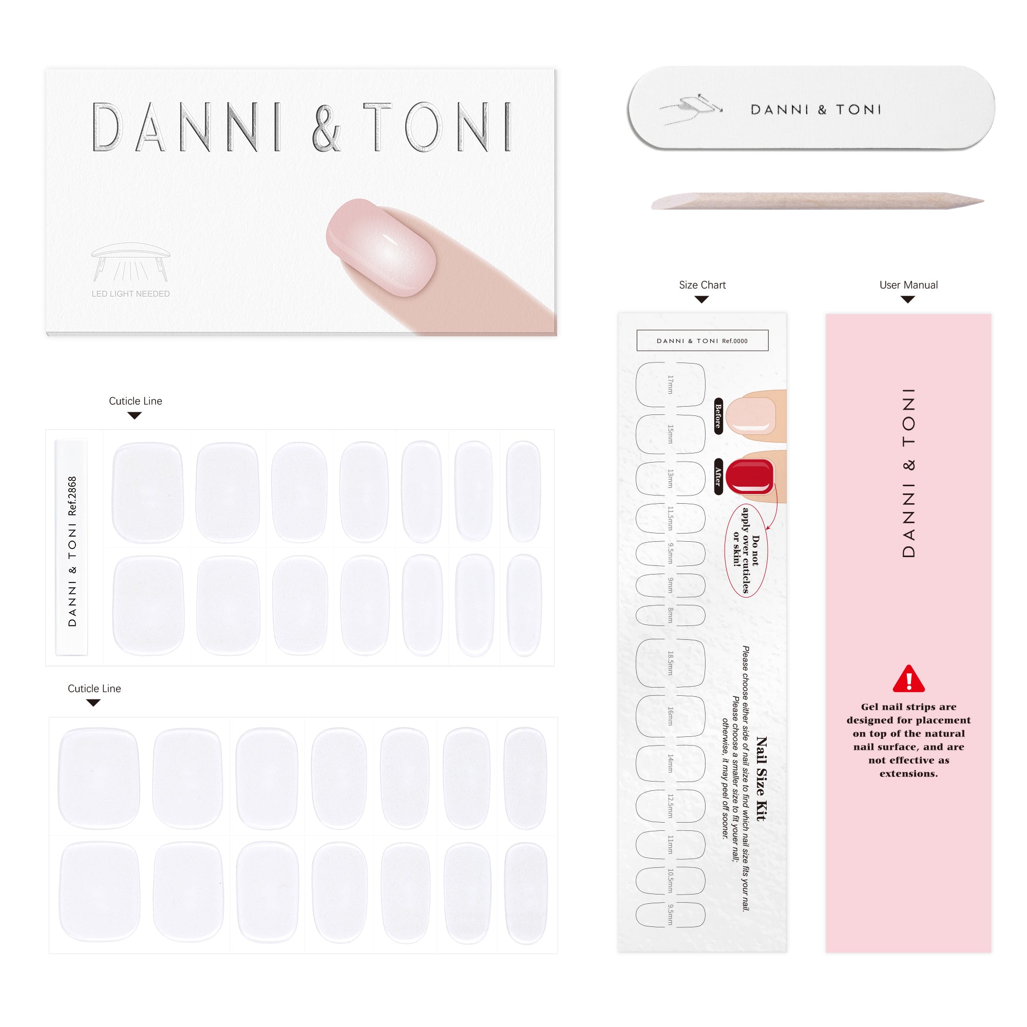 Sheer Milky Gel Nail Strips with a Soft Moonlit Glow | Lunar Sheer-2868