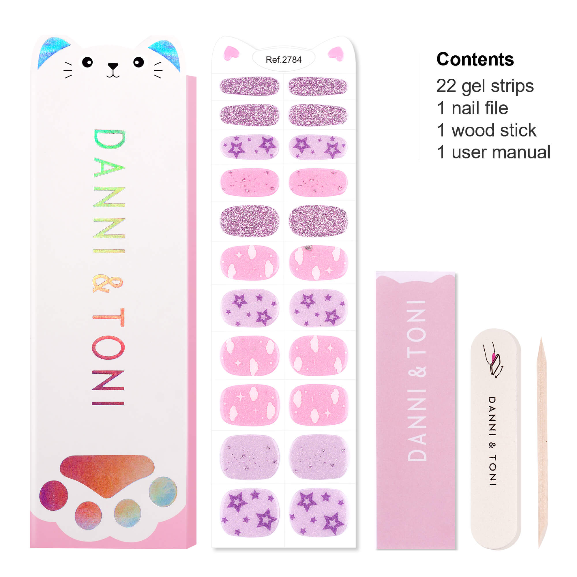Magical Lavender Sparkle Kids Nail Wraps | Purple Dream - 2784